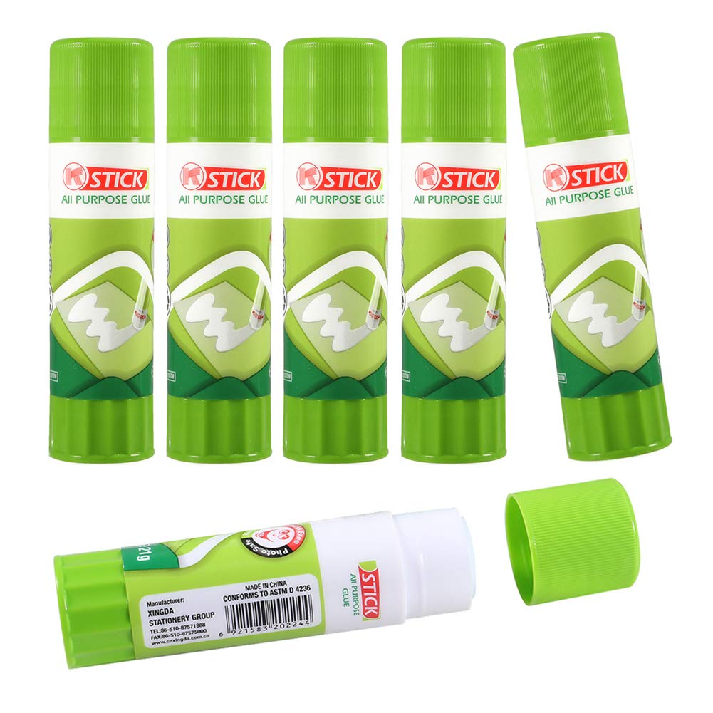 Aceirmc 3D Printer Glue Stick For Hot Bed Print Filament Pla Abs Pet Petg Washable Anti Tilt Non Toxic   21G(Pack Of 3) (6Pcs)