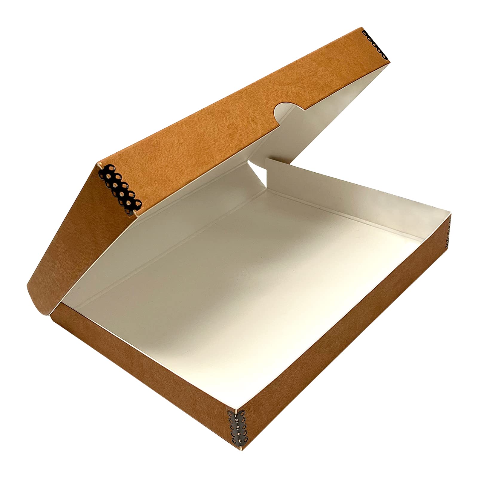 Lineco Folio Storage Box, Clamshell Design With Metal Edge. 9.5X12.5X1.75, Archival Boxboard, Organize And Preserve Photos, Prints, Cards, Magazines, Documents, Art, Ephemera, Family Records, Tan