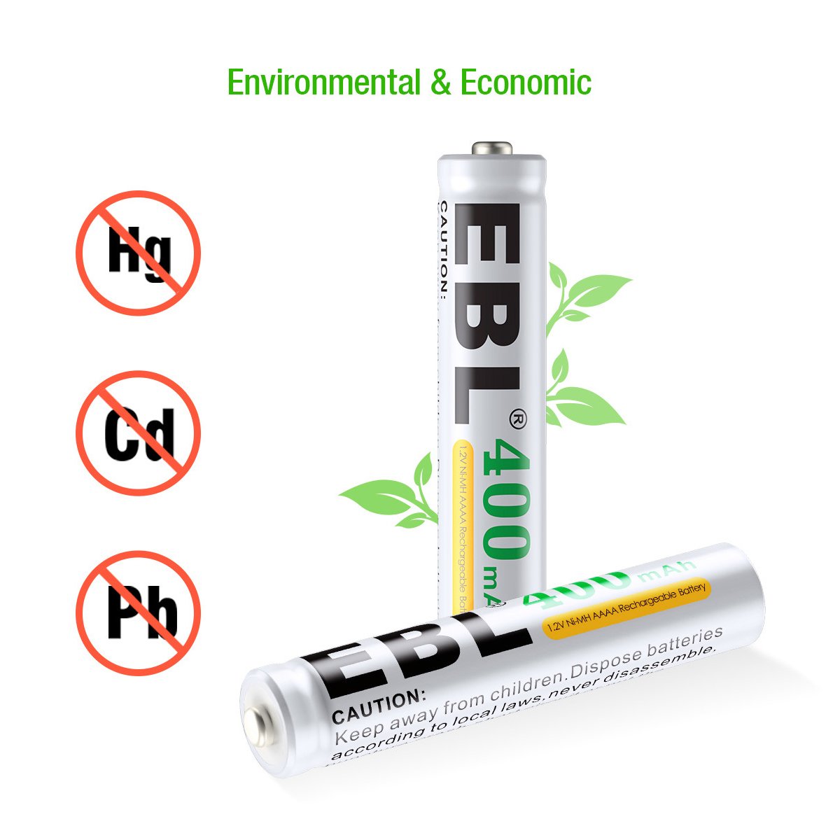 Ebl Rechargeable Aaaa Batteries 2 Counts 400Mah With Smart Aaaa Battery Charger   High Capacity Ni Mh 1.2V 1200 Cycles For Surfa