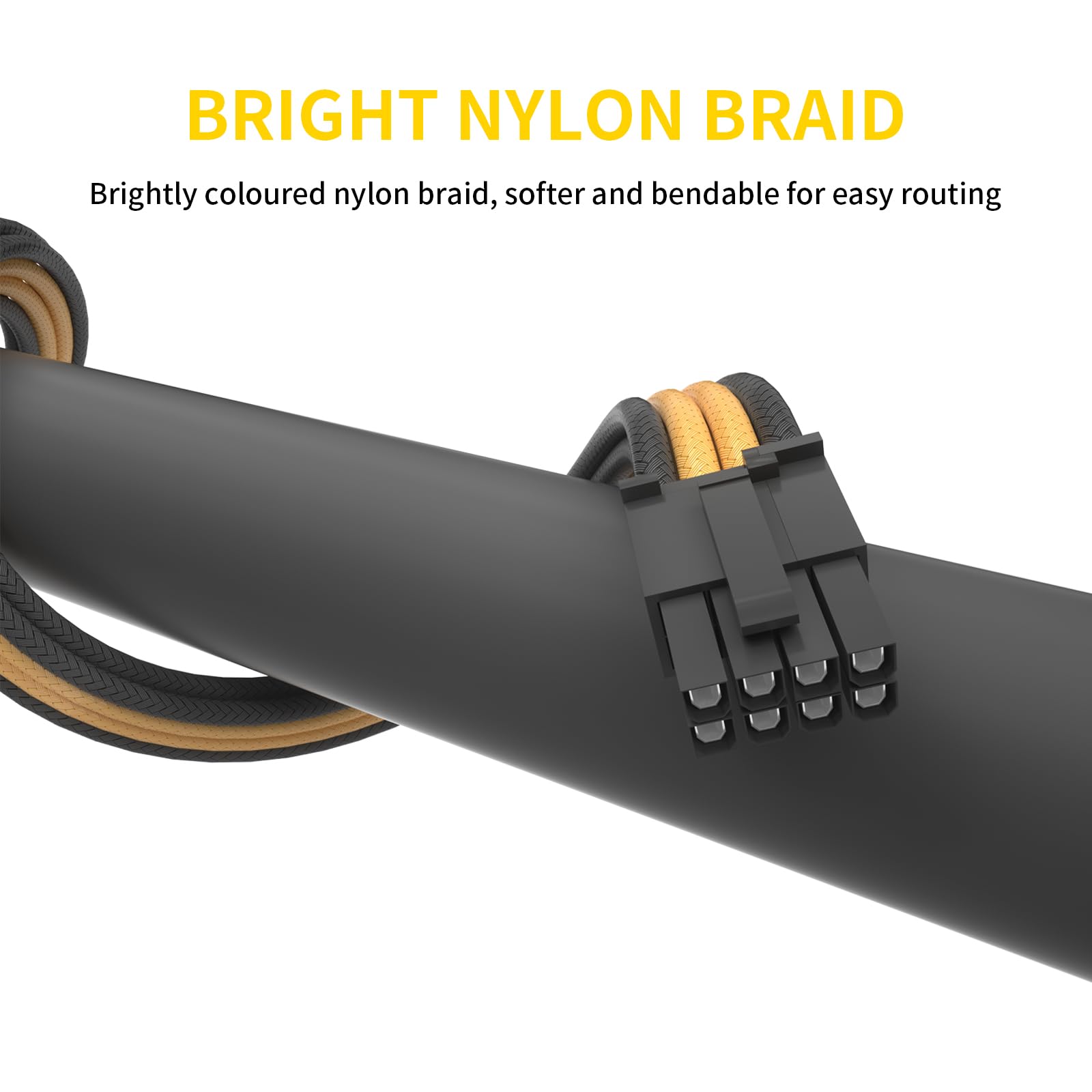 Sirlyr Psu Cables,Pc Cable Extension Mod,Customized Pre Install Cable Combs Power Supply Cable   1X24Pin Atx / 2X8 (4+4) Pin Eps