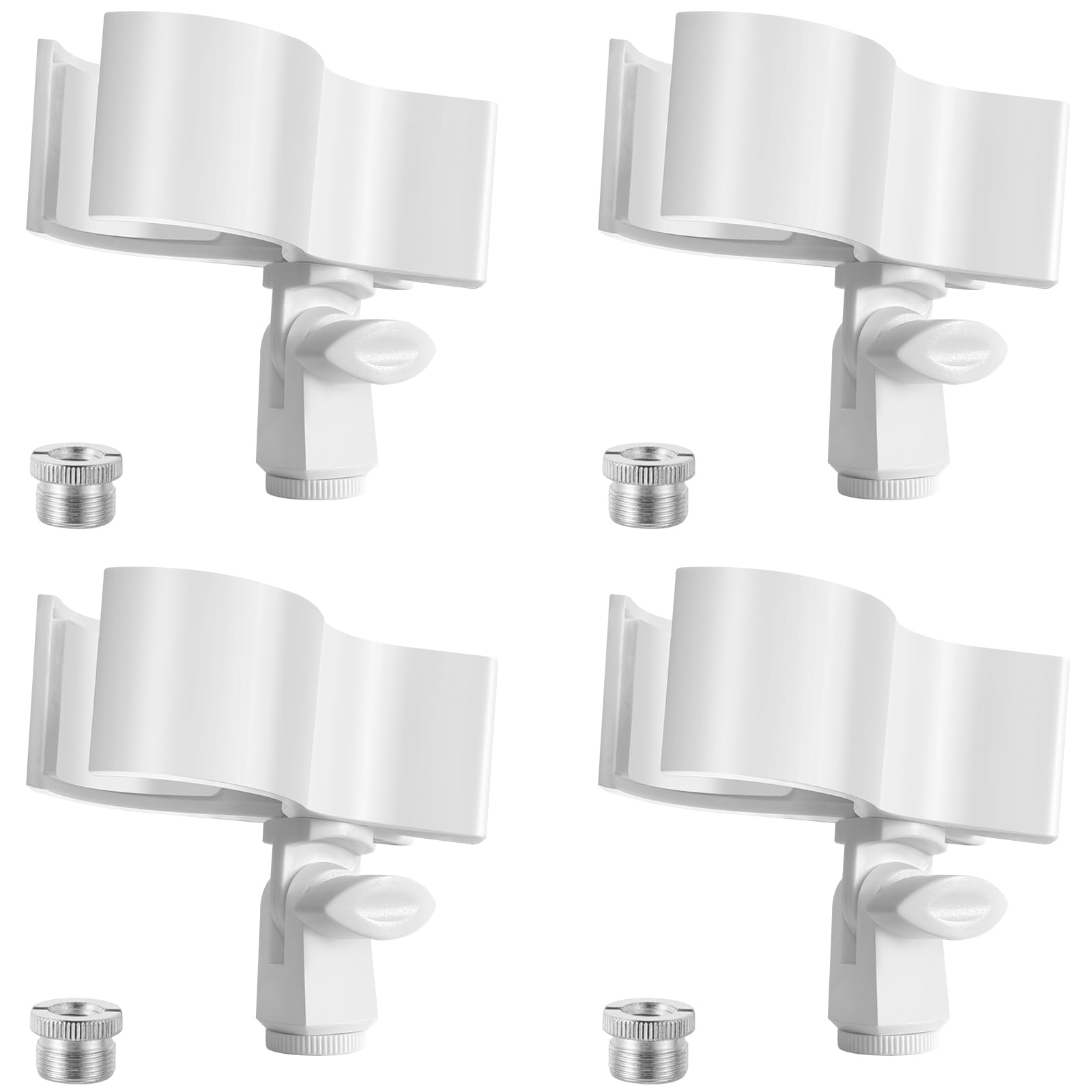 BILIONE 4 Pcs Versatile Mic Clip, Adjustable Microphone Holder Clip for Microphones with Outer Diameter Between 32mm and 60mm, w