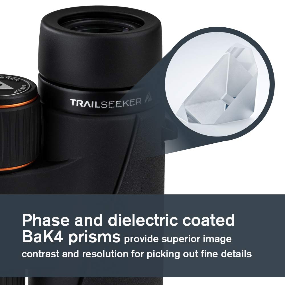 Celestron   Trailseeker 8X42 Binoculars   Fully Multi Coated Optics   Binoculars For Adults   Phase And Dielectric Coated Bak 4