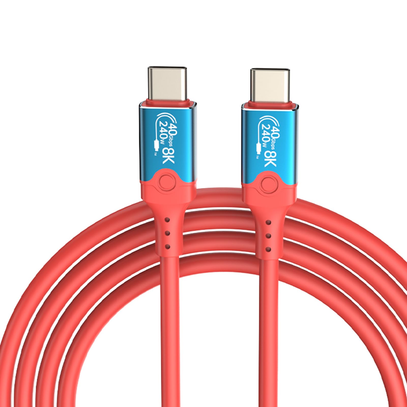 Leehitech 240W Usb C To Usb C Cable, 3.3 Ft Thunderbolt 4 Cable Supports 8K Display/40Gbps Data Transfer/240W Fast Charging, For