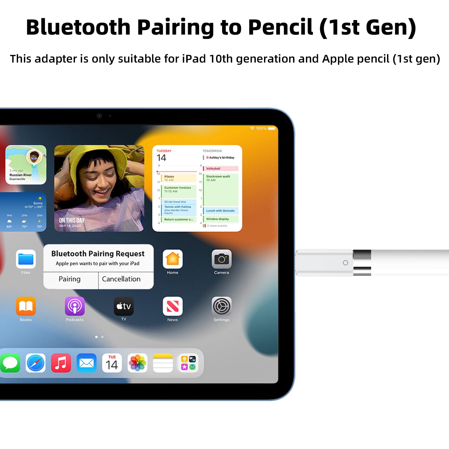 Jadebones Usb C To Pencil Adapter For Apple Pencil 1St Generation, Usb C To For Lightning Pencil Charging Adapter Type C Bluetoo