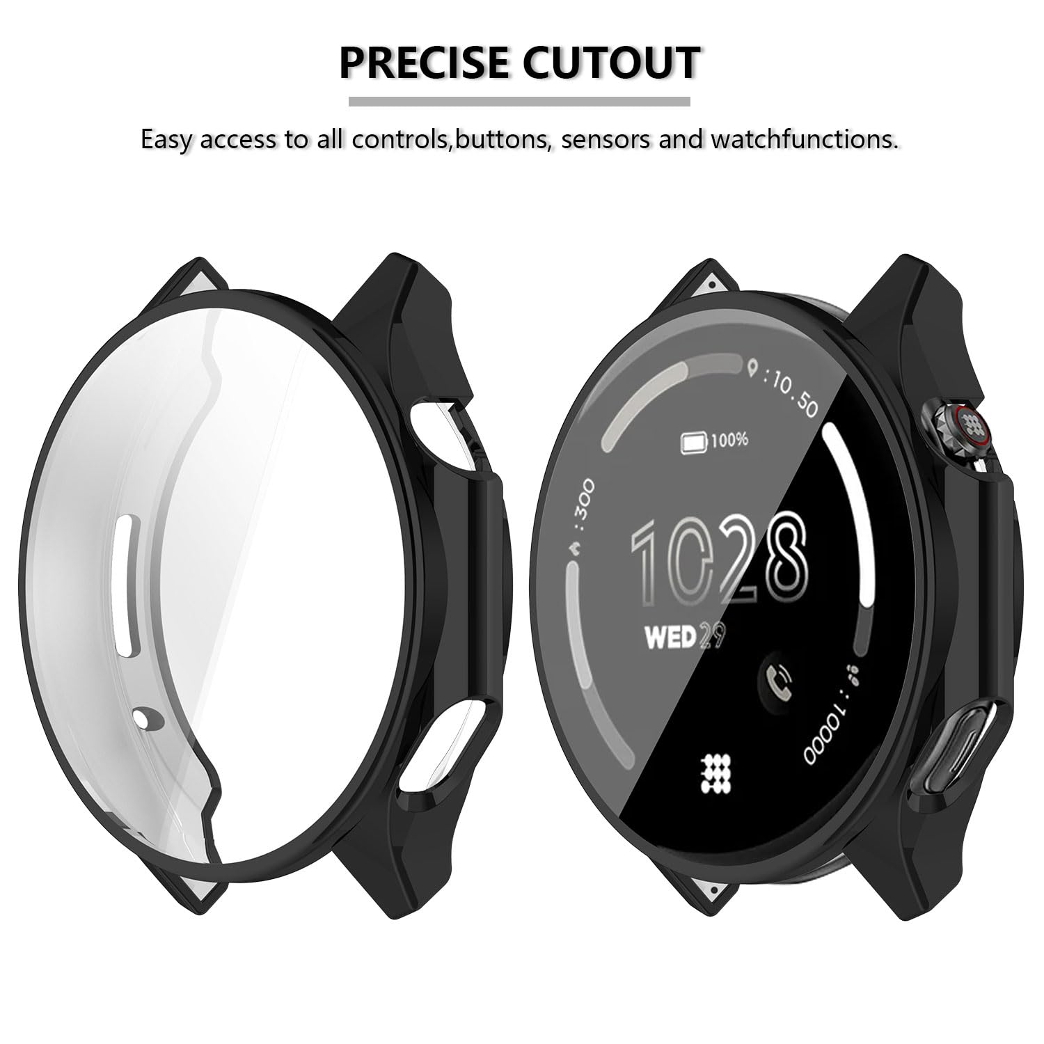 Msvueioe [2-Pack] Screen Protector Compatible With Cubitt Aura/Aura Pro Case, Soft Tpu Plated Case All-Around Protective Screen