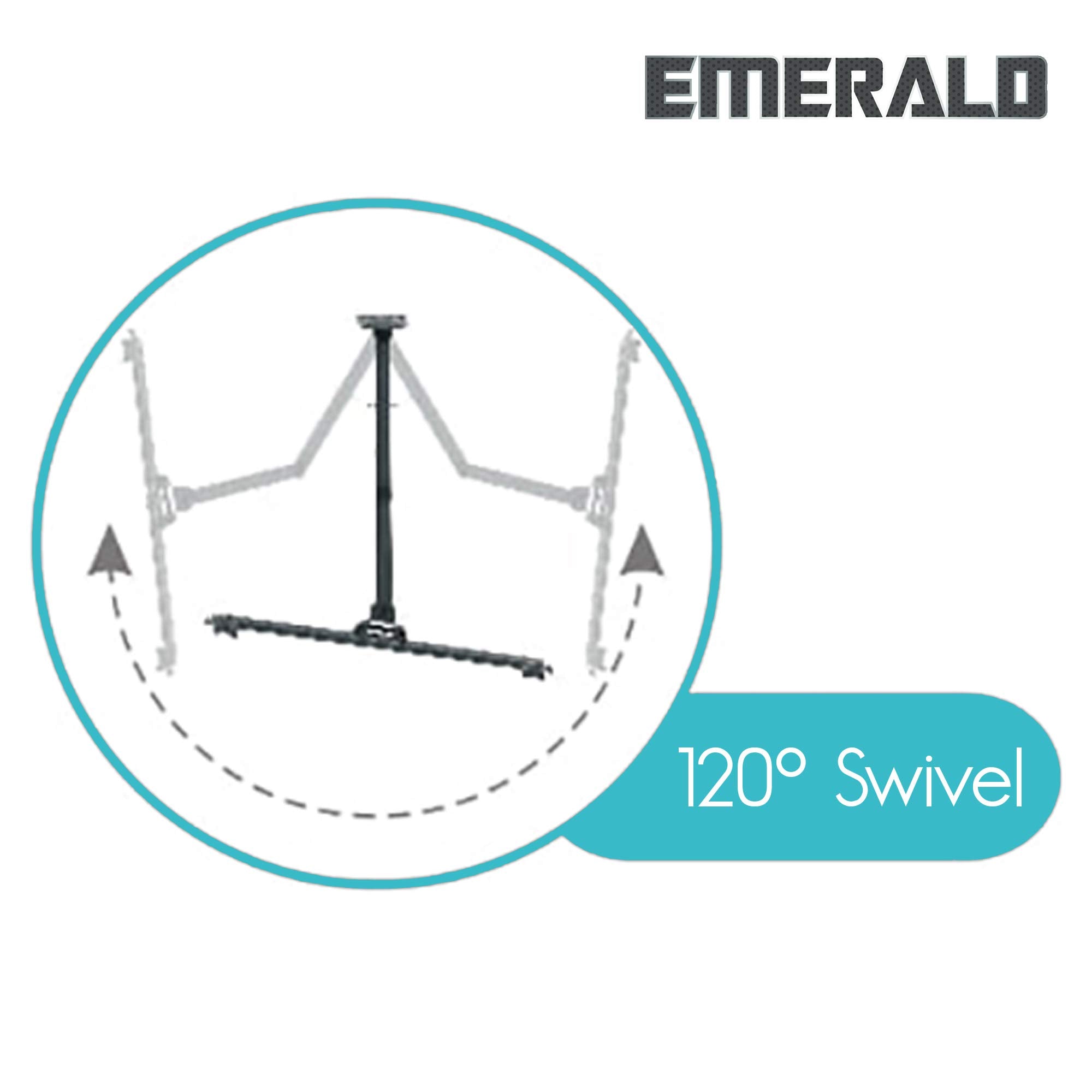 Emerald Extra Extension Full Motion Tv Wall Mount Bracket For 37 85Inch Tvs   Universal Mount For Sony Lg Samsung And All Other Brands (8904)