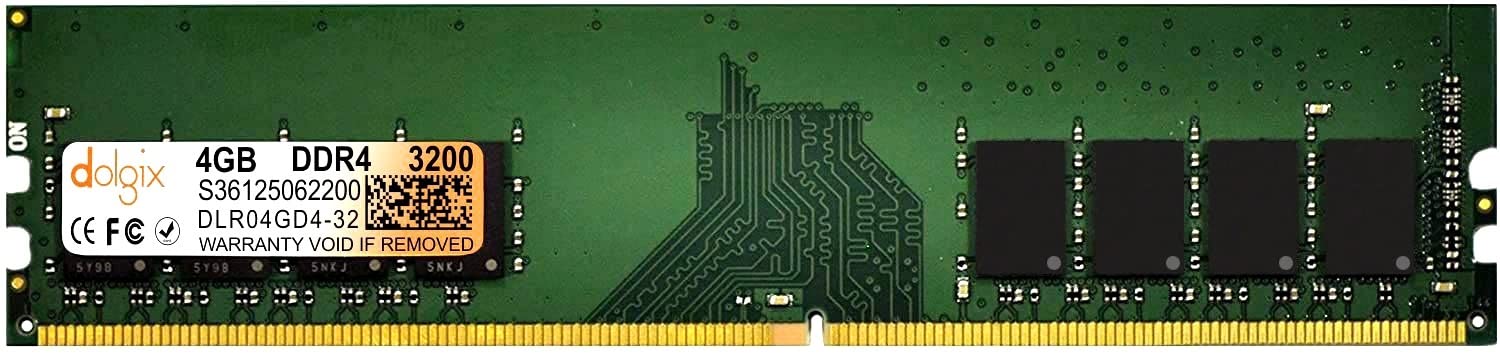 Dolgix4Gb Ddr4 3200Mhz Ram | Desktop Ram |Cl22 |DesktopMemory| UDimm | LongDimm | Pc425600 |1Rx8 Single Rank | 3Year Warra