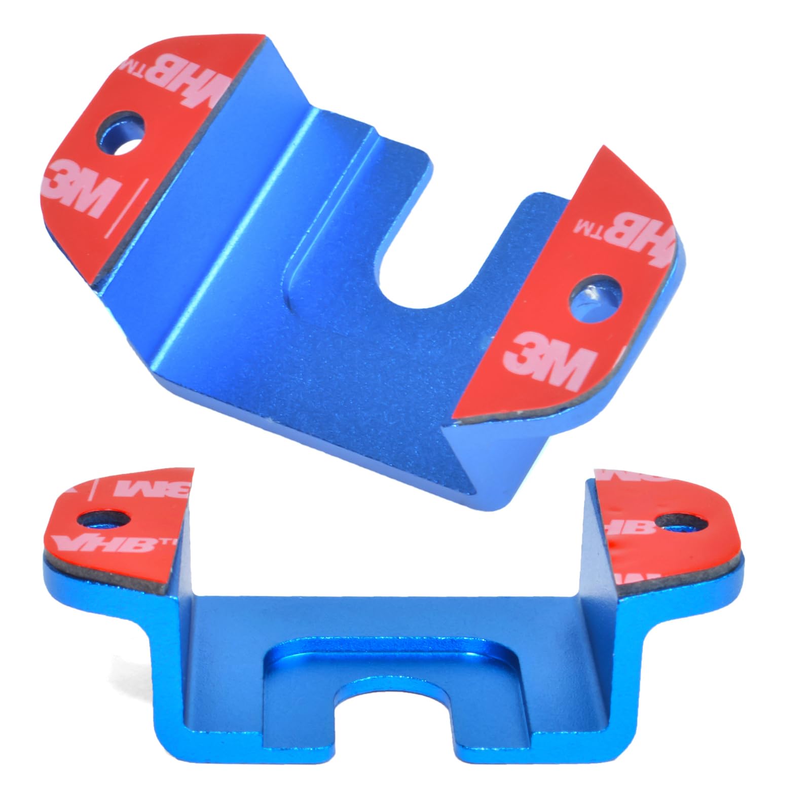 Hys Aluminium Alloy Holder Mount, Universal Ham Cb Radio Microphone Mic Hanger Single Side Radio Car Mount For Motorola Kenwood Uniden Cobra Midland Cb Base Handheld Radio/Speaker Mic (Blue 1Pc)