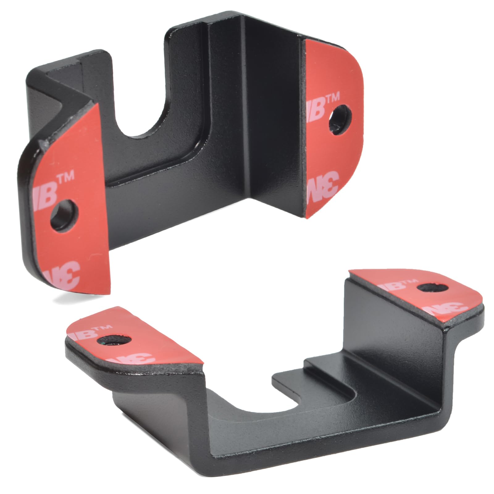 Hys Single Side Radio Car Mount, Universal Amateur Cb Radio Microphone Mic Hanger Holder Mounting Kit With Screws For Handheld Cb & Vhf Uhf Handheld Radios&Shoulder Speaker Mic(Black 1Pc)