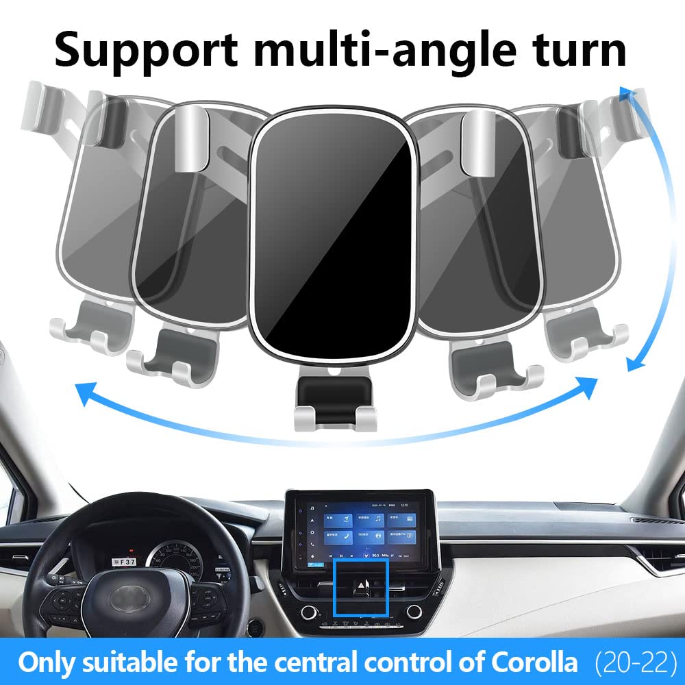 Lunqin Car Phone Holder For Toyota Corolla 2020 2021 2022 2023 2024 2025 And Corolla Cross 2022-2025 & Hybrid Hatchback Auto Int