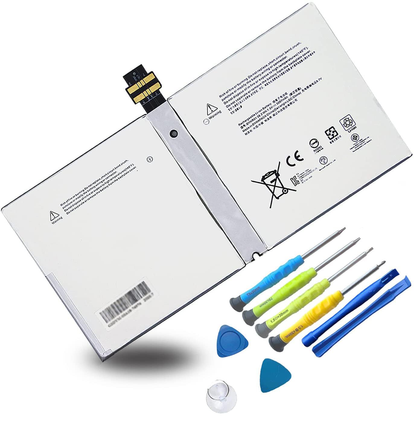 Boweirui G3Hta027H Dynr01 Laptop Battery Replacement For Microsoft Surface Pro 4 1724 12.3 Inch Tablet Series G3Hta026H G3Hta027