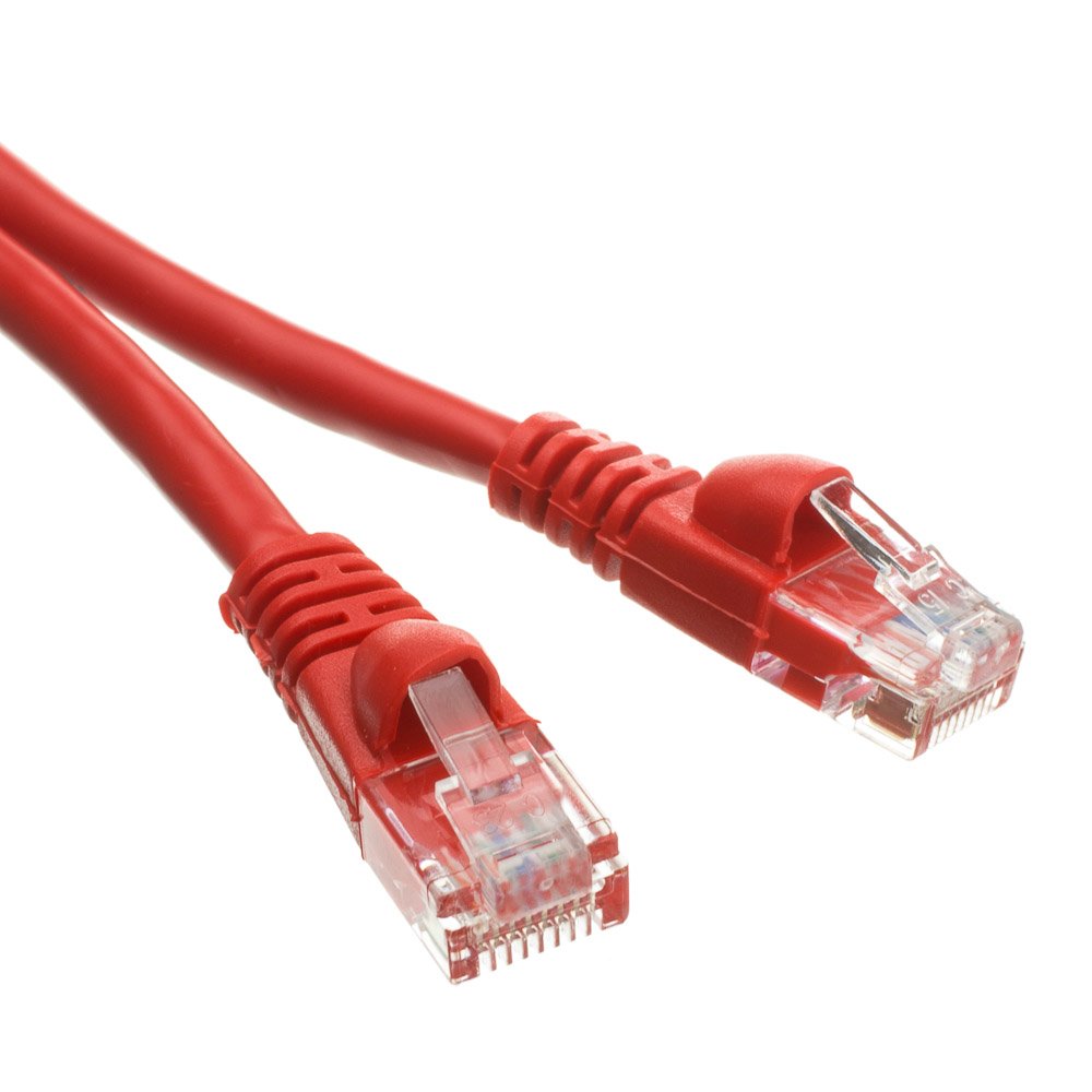 Cablewholesale 50 Foot Red Cat6A Ethernet Patch Cable, Snagless/Boot With Rj45 Connector, 500 Mhz, 24 Awg, Utp(Unshielded Twiste