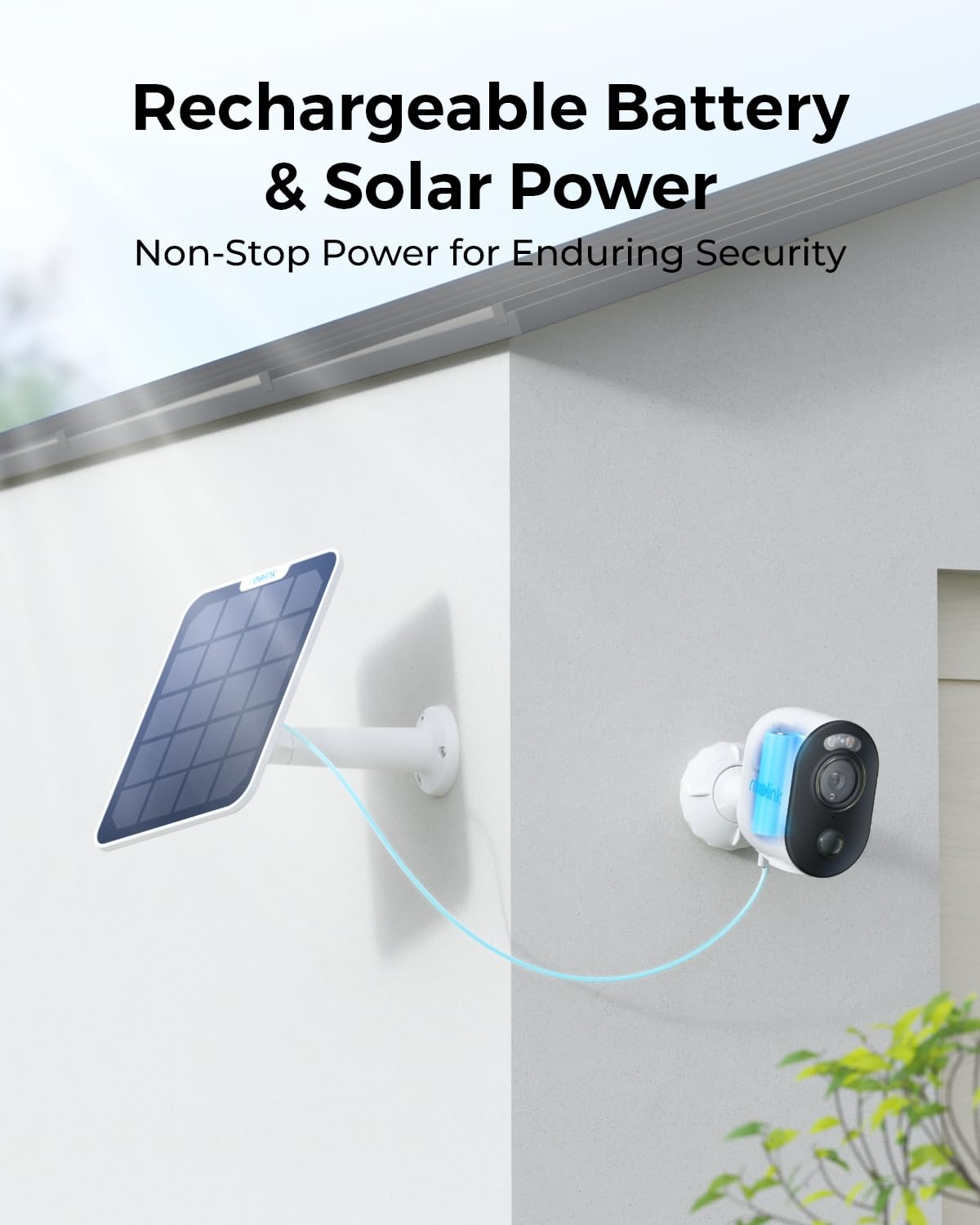 Reolink 2K 3Mp Solar Wireless Security Camera Outdoor, Spotlight Night Vision, 2.4Ghz Wifi, Solar/Battery Powered Home Surveillance, Smart Ai Detection, No Subscription, Local Storage, Argus 3E Kit