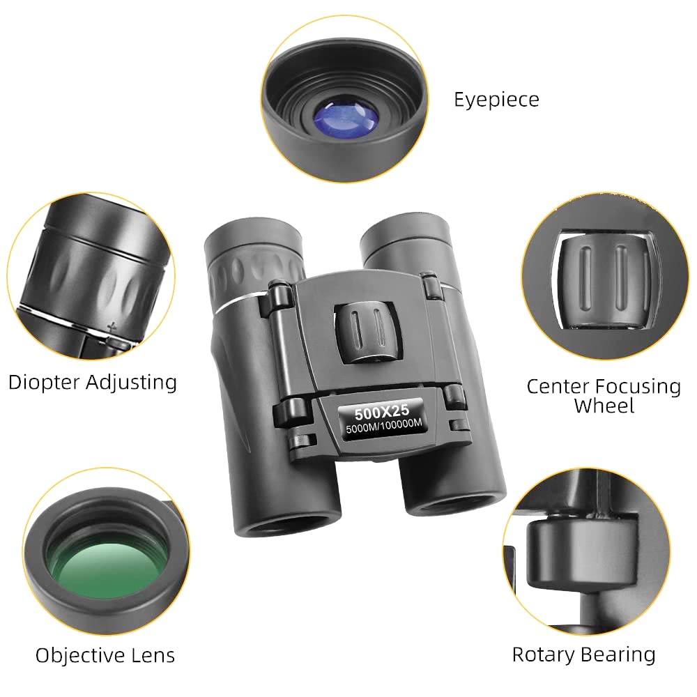 Odluhao Hd Powerful Binoculars 5000M Long Range Folding Mini Telescope Professional Hunting Zoom Military Bak4 Fmc Optics For Sp