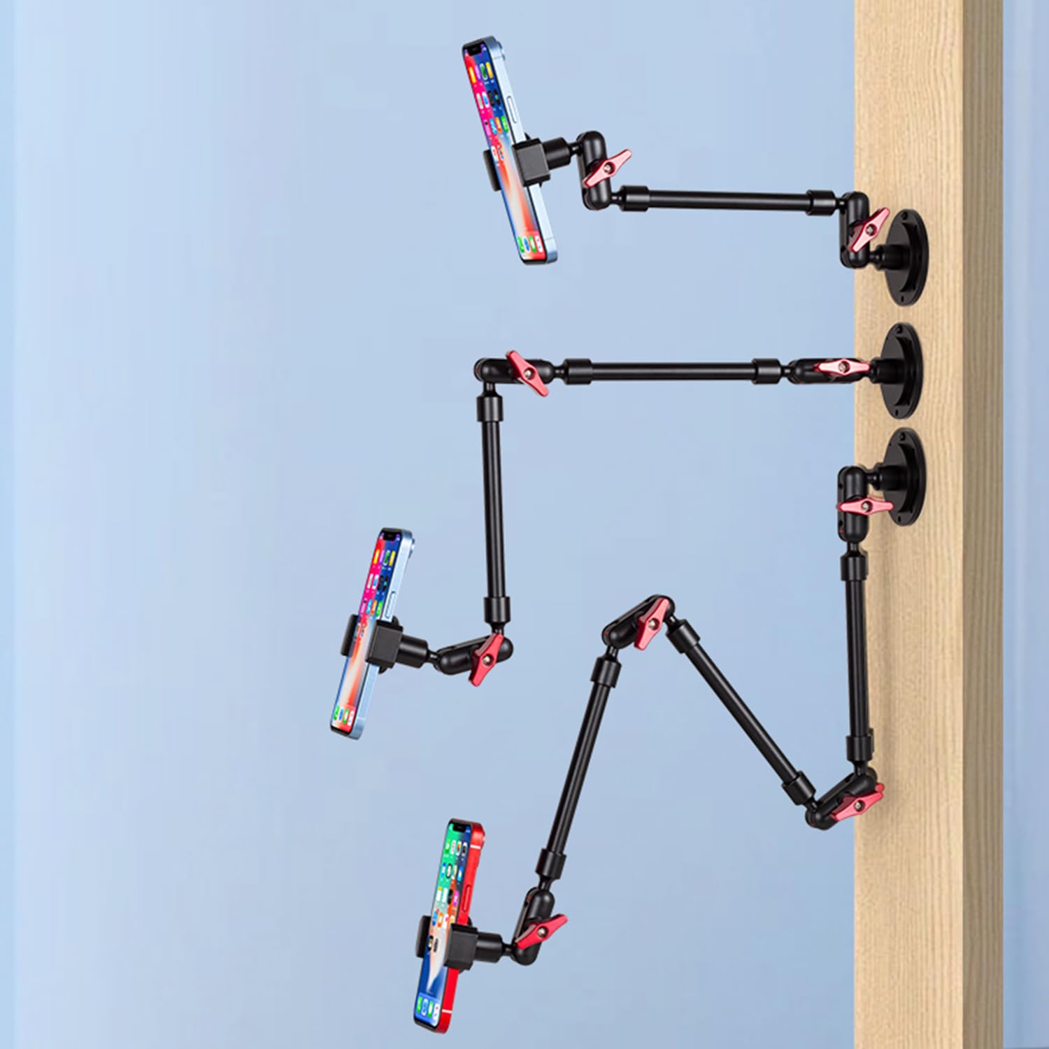 Goinwave Super Upgraded Magic Arm With Led, 82Cm Length, Phone Wall Mount Holder Bracket, Desk Mount, Phone Clip And Camera Clam