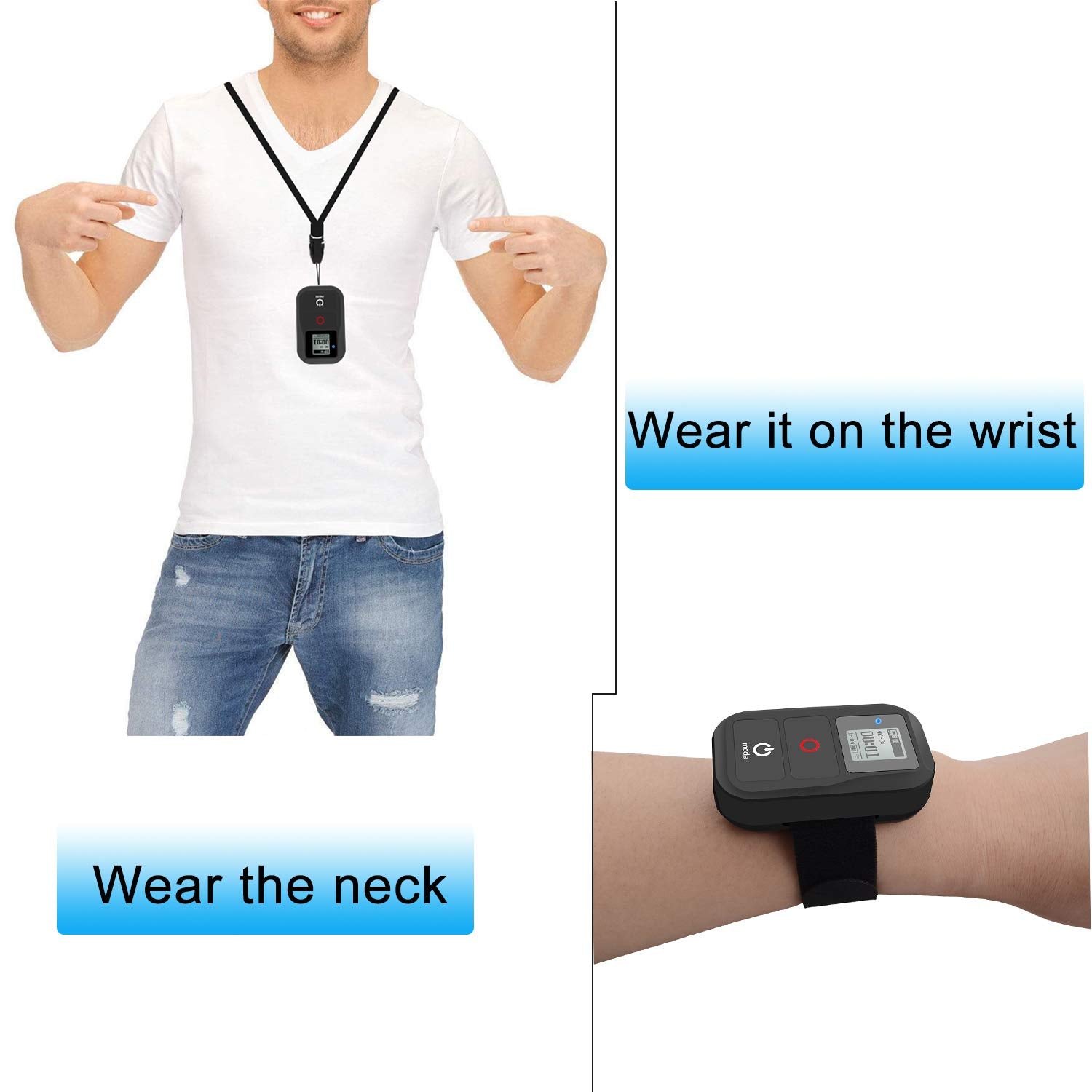 Suptig Remote Wifi Remote Compatible For Gopro Hero 8 Hero 7 Black Hero 6 Hero 5 Hero 4 Hero Session Hero 3 Hero 3+ Hero +Lcd Ma