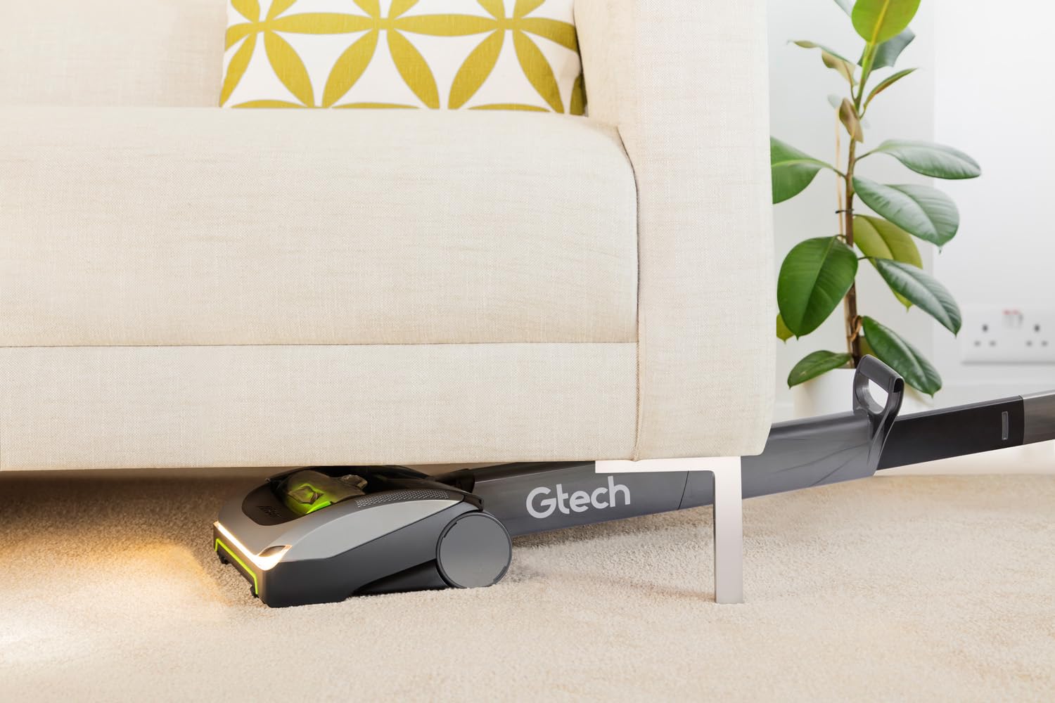 Gtech Airram Mk2 Cordless Vacuum Cleaner, 0.8 L, 22V, Grey/Green