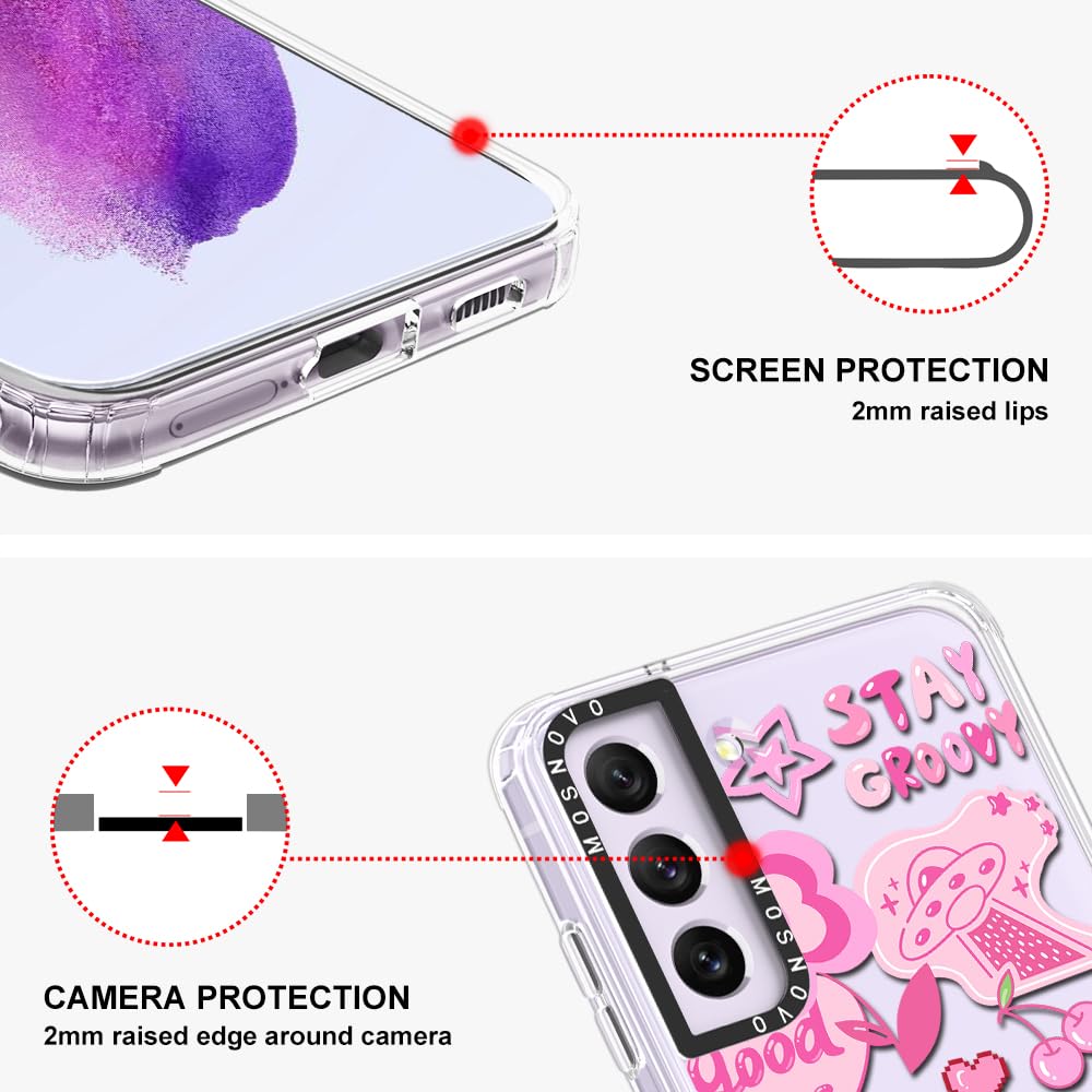 Mosnovo Case For Samsung Galaxy S21 Fe, [Buffertech 6.6Ft Military-Grade Drop Protection] [Anti Peel Off Tech] Clear Tpu Bumper