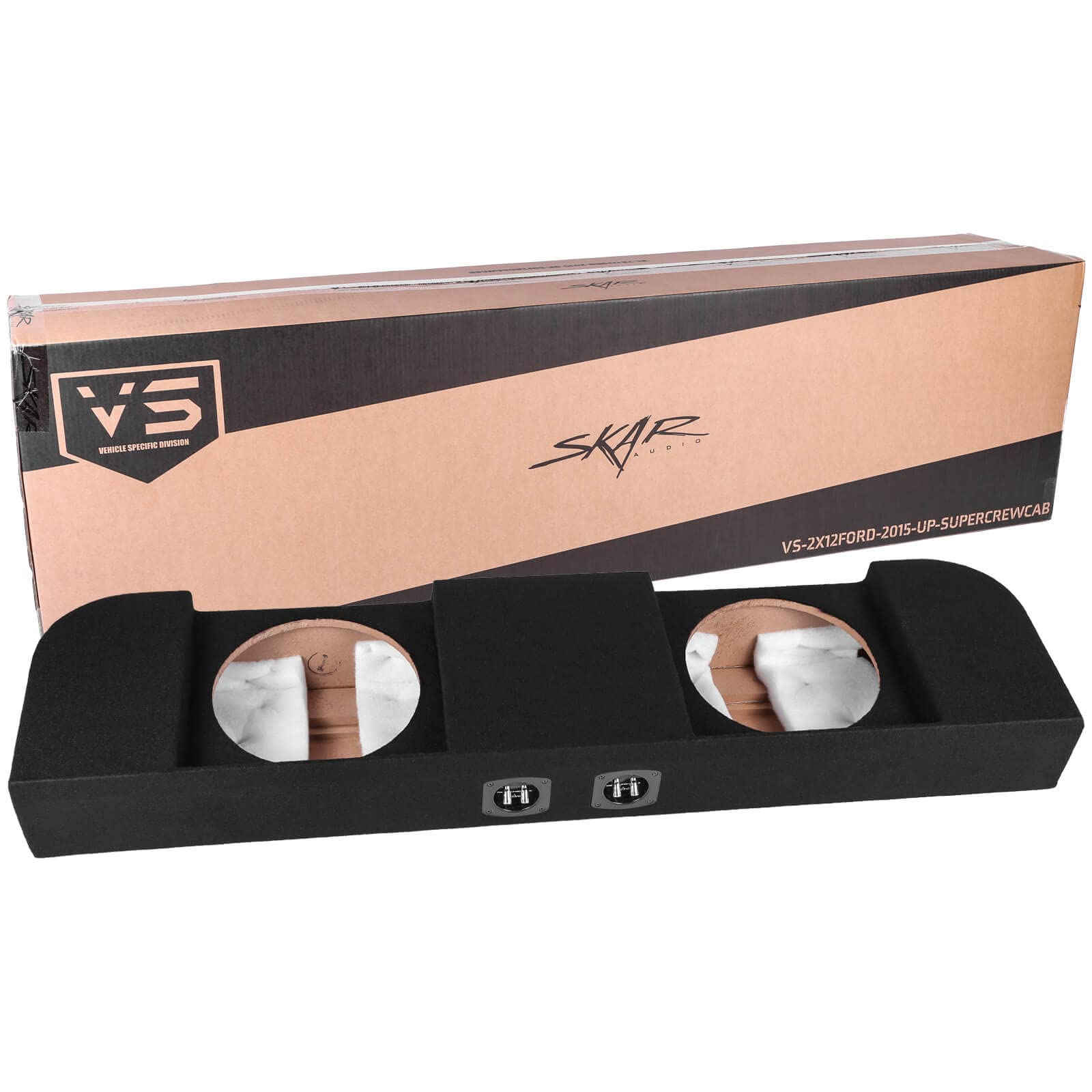 Skar Audio Dual 12 Subwoofer Enclosure Compatible with 2015-2024 Ford F-150 SuperCrew Cab Trucks