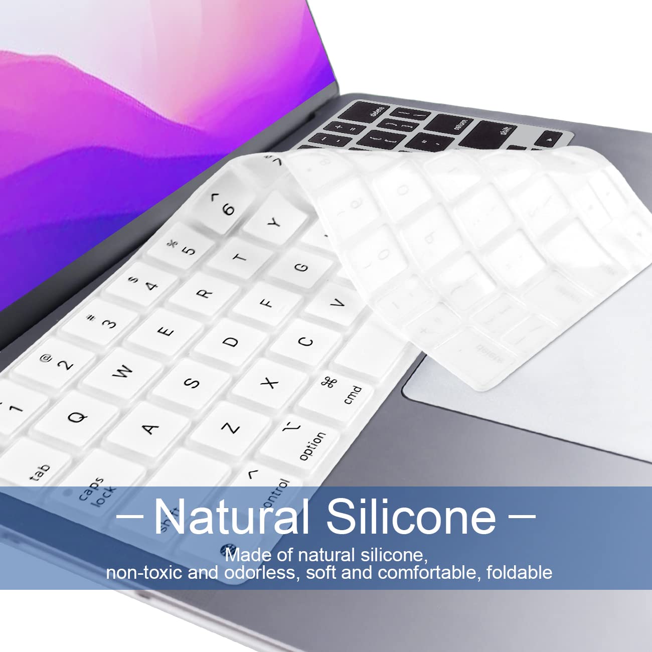 Silicone Keyboard Cover Keyboard Skin For Ipad Pro 11 Inch Magic Keyboard(4Nd Generation) Keyboard Protector (White)