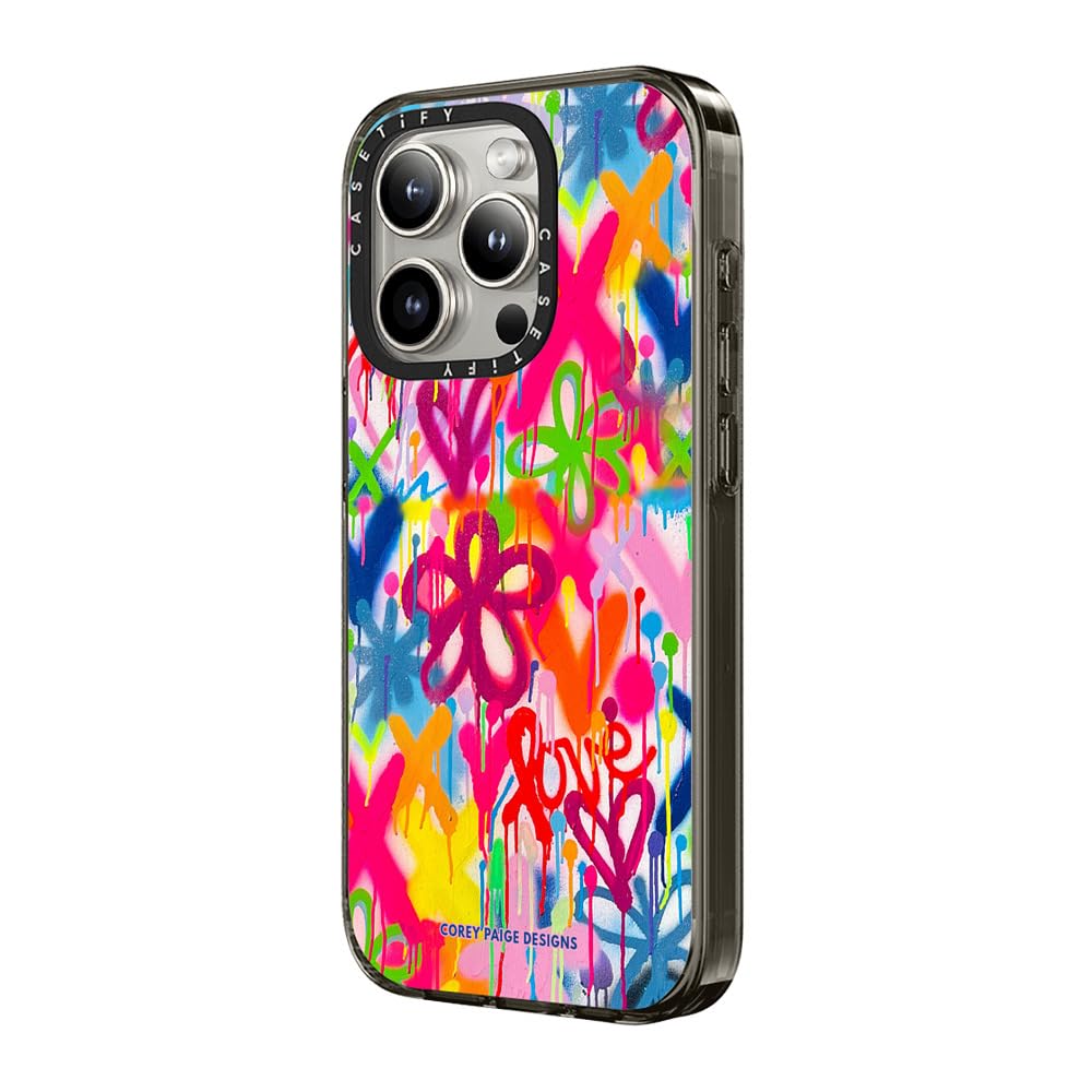 Casetify Compact Case For Iphone 15 Pro Max [2X Military Grade Drop Tested / 4Ft Drop Protection]   Graffiti Street Style   Clea