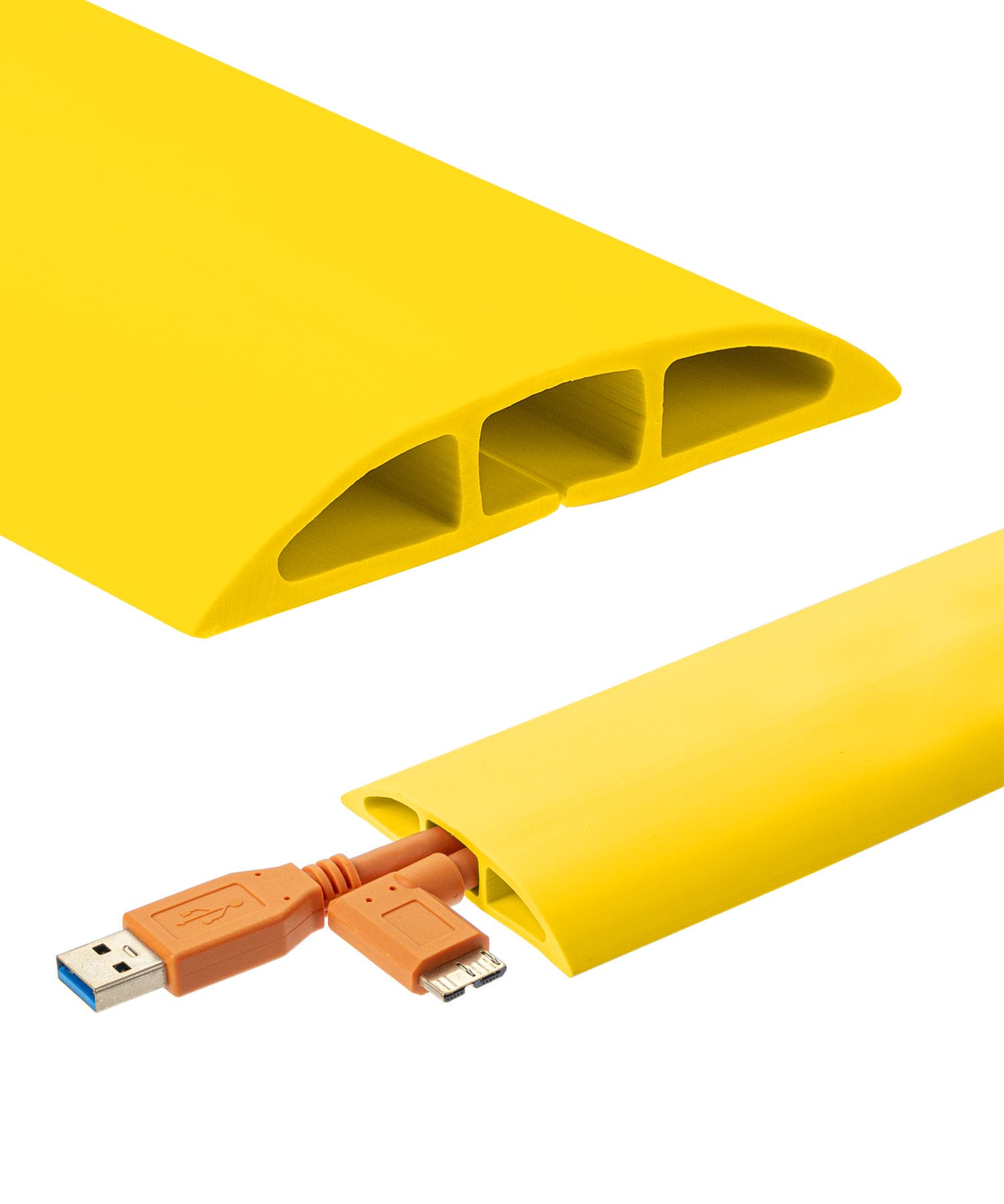 Bates  Floor Cord Cover, 6 Ft Cable Cover, Yellow Extension Cord Cover Floor, Cord Protector, Floor Cable Cover, Cord Hider Floo