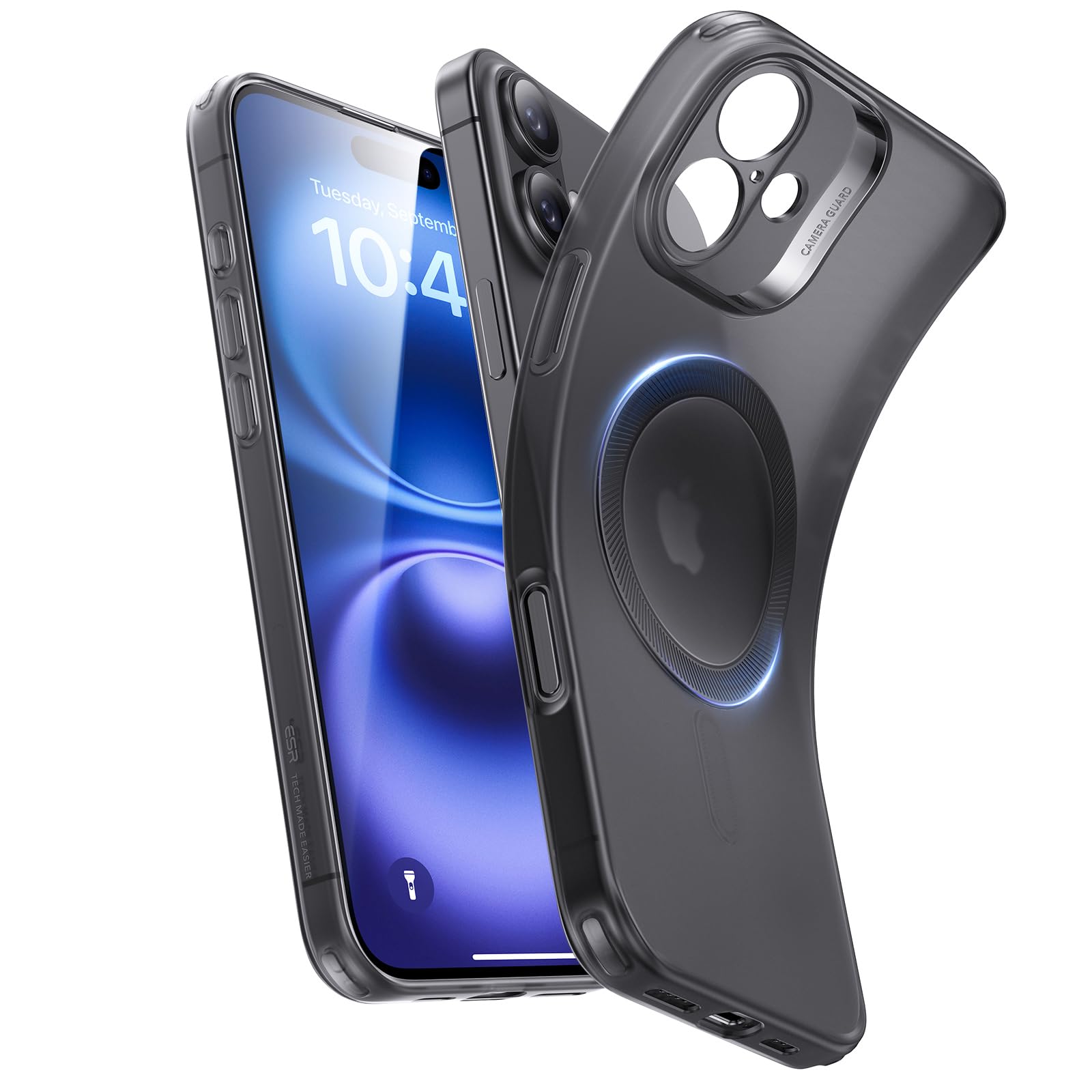 ESR for iPhone 16 Case, Compatible with MagSafe, Camera Protection, Shockproof Thin Cover, Resists Yellowing and Scratches, Magn