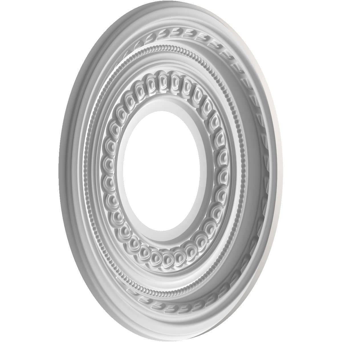 Ekena Millwork Cmp10Cogbw Cole Thermoformed Pvc Ceiling Medallion (Fits Canopies Up To 4 1/4), 10Od X 3 1/2Id X 3/4P, Ultracover