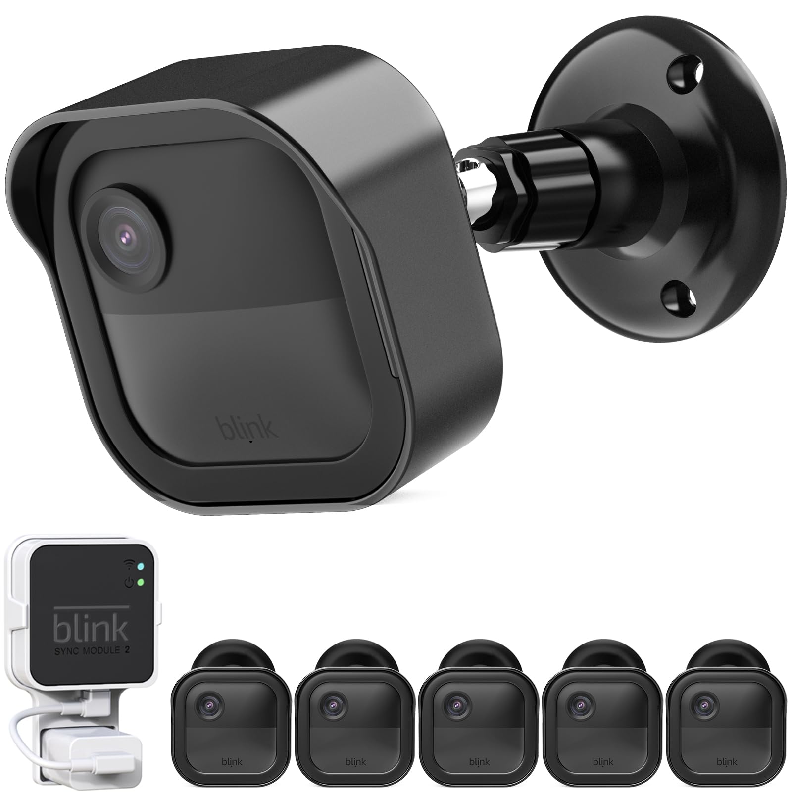Camera Mount For Blink Outdoor 4 (4Th Gen) And Blink Outdoor (3Rd Gen), 5 Pack Weatherproof Protective Housing And 360 Degree Adjustable Mount With Sync Module 2 Mount