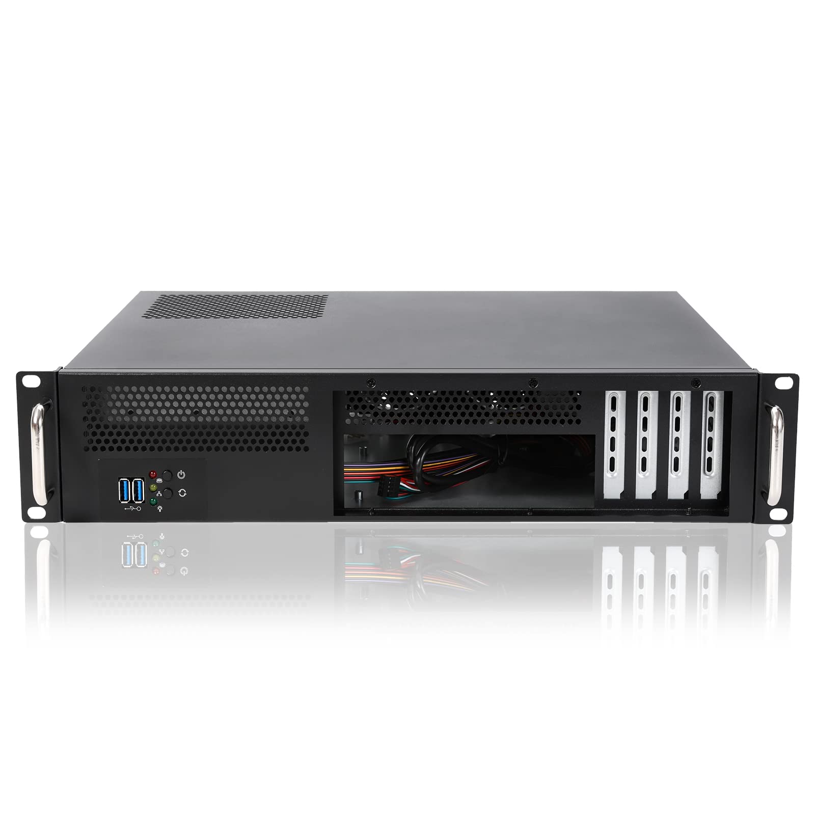 Rackchoice 2U Server Chassis Short Depth 14.17'' Front I/O With 2 X 3.5 (Int.) Matx M/B,Support Atx Psu With Either Top Or Side