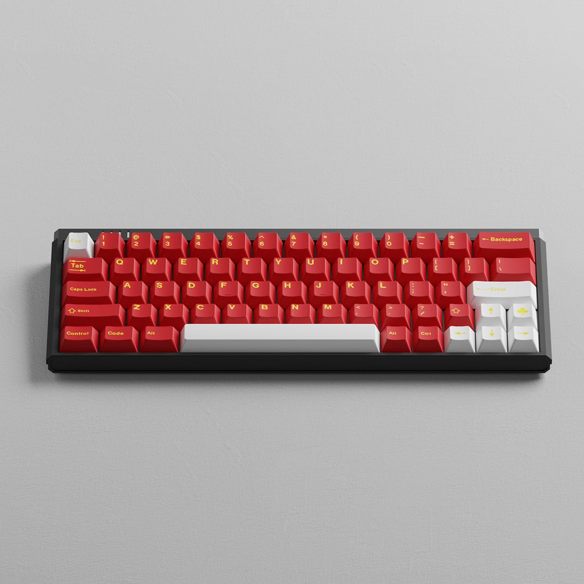 Sumgsn 160 Keys Doubleshot Keycaps Cherry Profile Classic Red Keycaps Set 7U Spacebar Fit For 61/64/87/104/108 Cherry Mx Switche