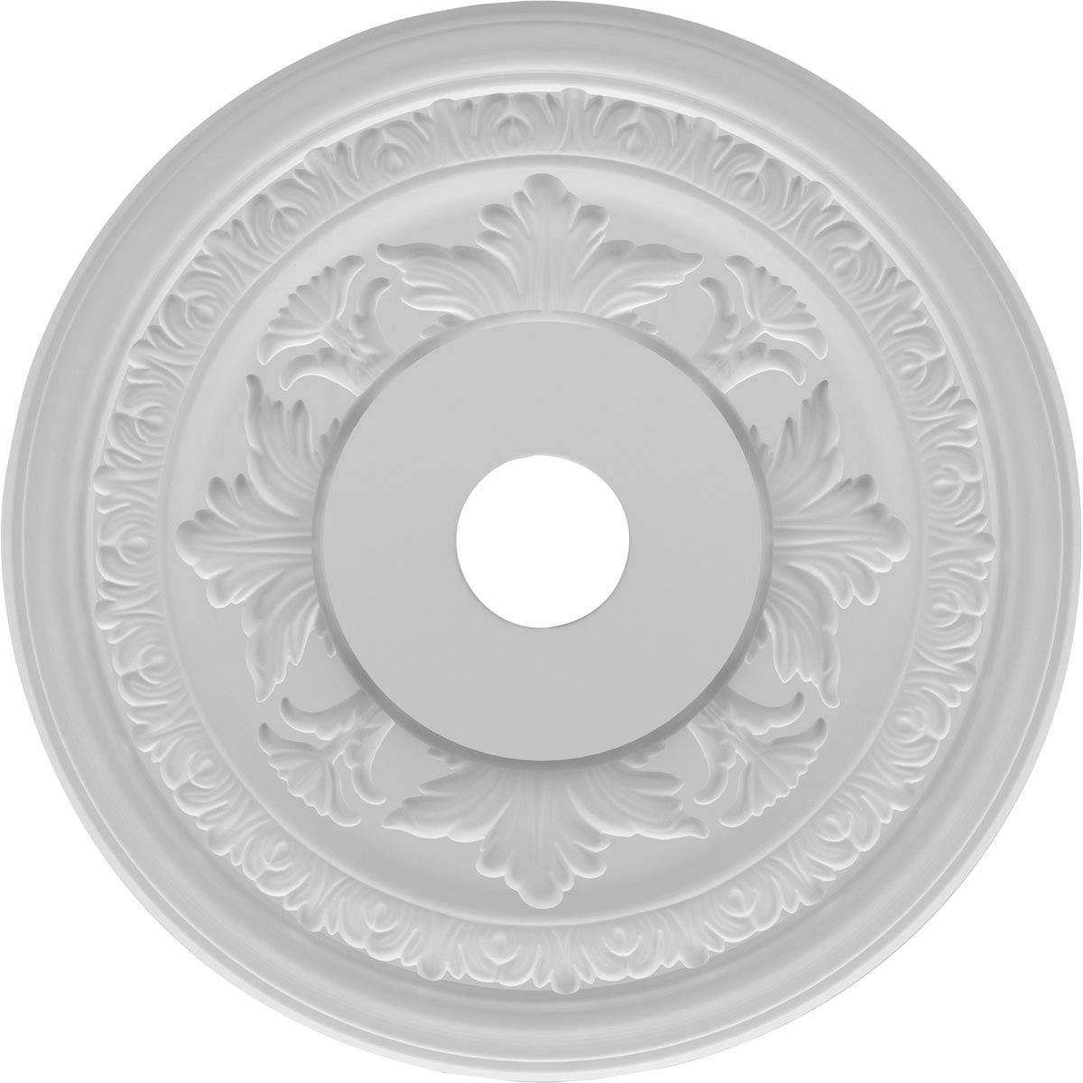 Ekena Millwork Cmp22Ba Baltimore Thermoformed Pvc Ceiling Medallion (Fits Canopies Up To 7 3/4''), 22''Od X 3 1/2''Id X 1''P