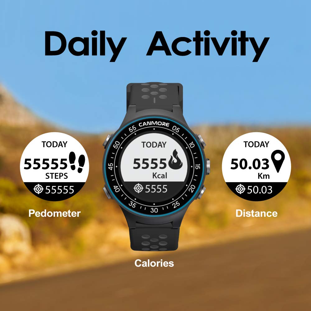 Canmore Tw411 Golf Gps Watch With Fitness Tracker, 41,000+ Free Preloaded Worldwide Course, Upgraded Ic Chip, Turquoise