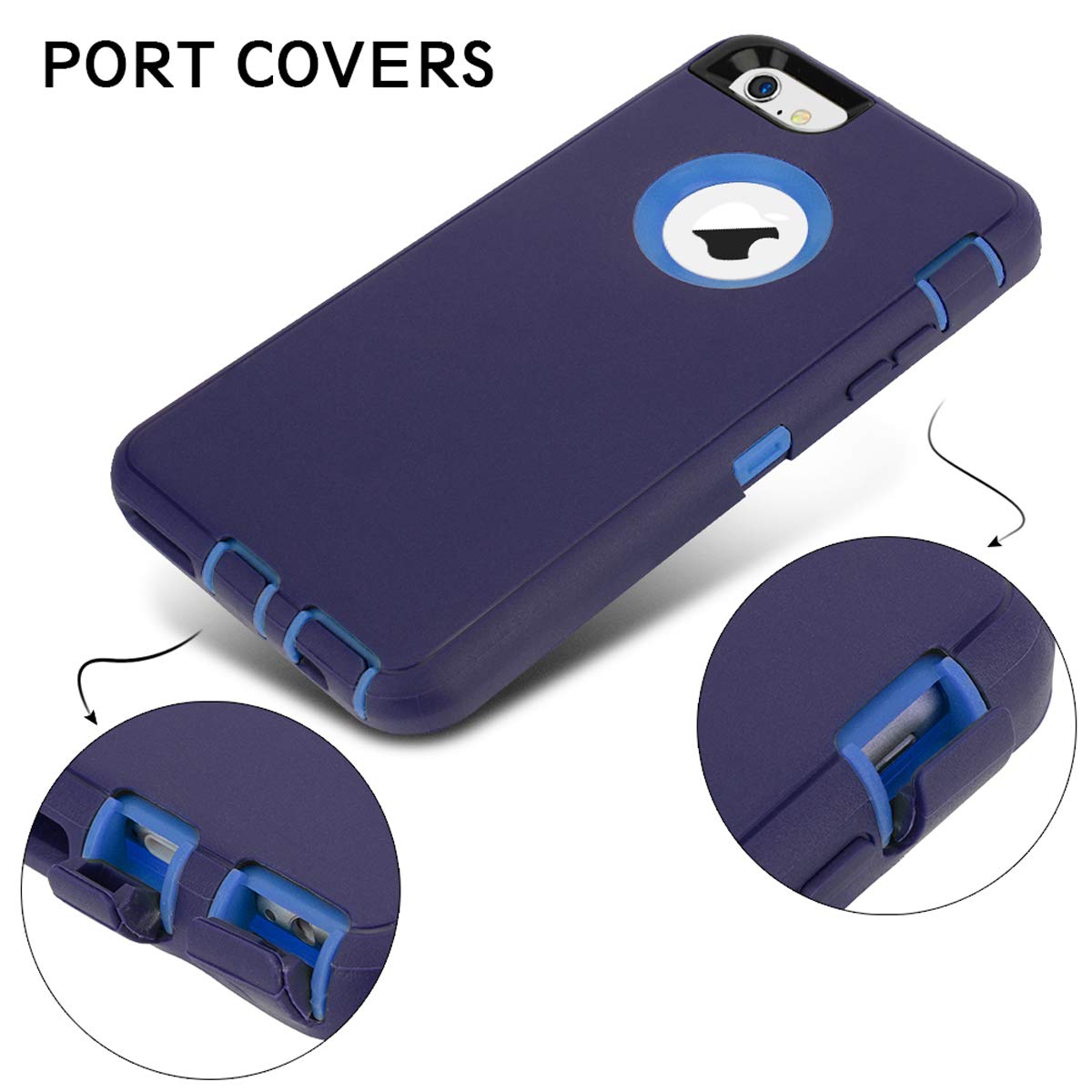 Maxcury For Iphone 6 Case, Iphone 6S Case For Men, Heavy Duty Shockproof Series Case For Iphone 6/6S (4.7)-V2 With Built-In Scre