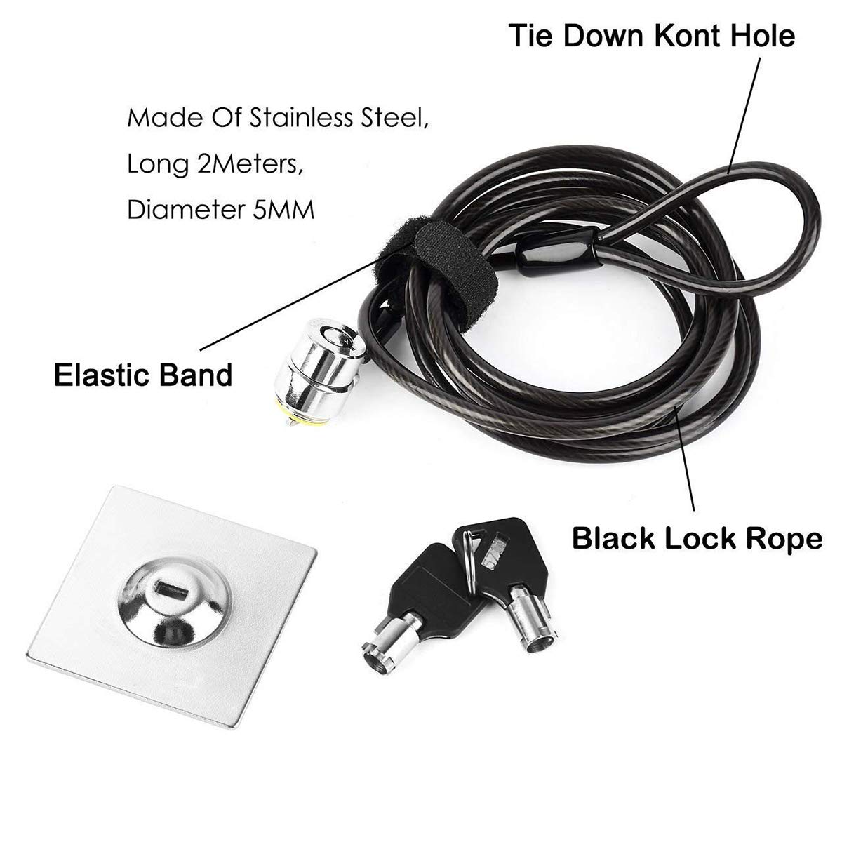 I3C Laptop Cable Lock Hardware Security Cable Lock Anti Theft Combination Lock, Laptop Computer Security Locks For Laptop Pc Mon