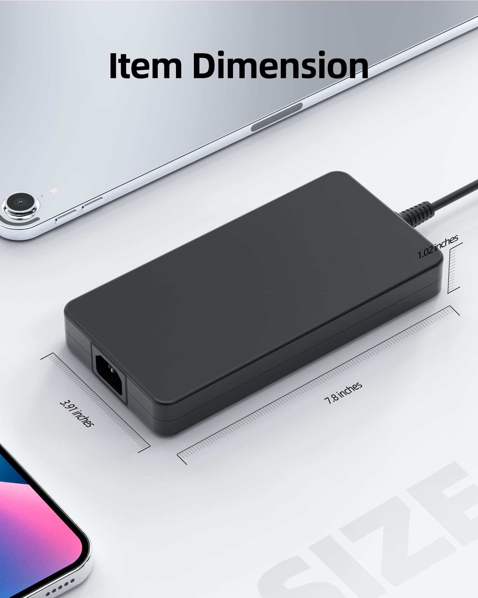 Ac Adapter Charger Fit For Lenovo 230W Laptop, Legion 5 7 5P C7 S7, Thinkpad P1 P73 P53 P72, (Ul Safety Certified), Slim Tip, 230W, Extended Power Cord(10Ft)