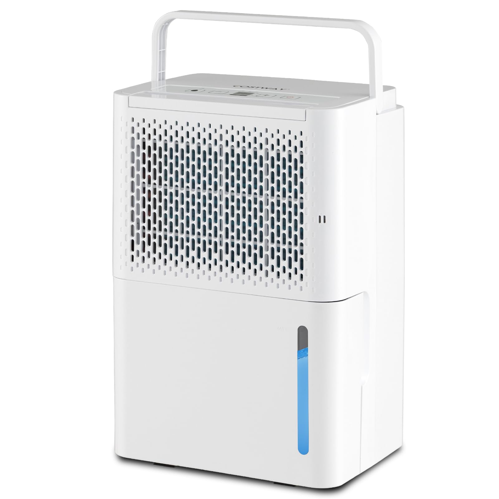 Costway 2000 Sq. Ft Dehumidifier For Basement, 32 Pint Quiet & Energy Efficient Dehumidifier With Continuous/Drying/Auto Mode, 24H Timer, Drain Hose & Portable Handle For Bathroom Bedroom
