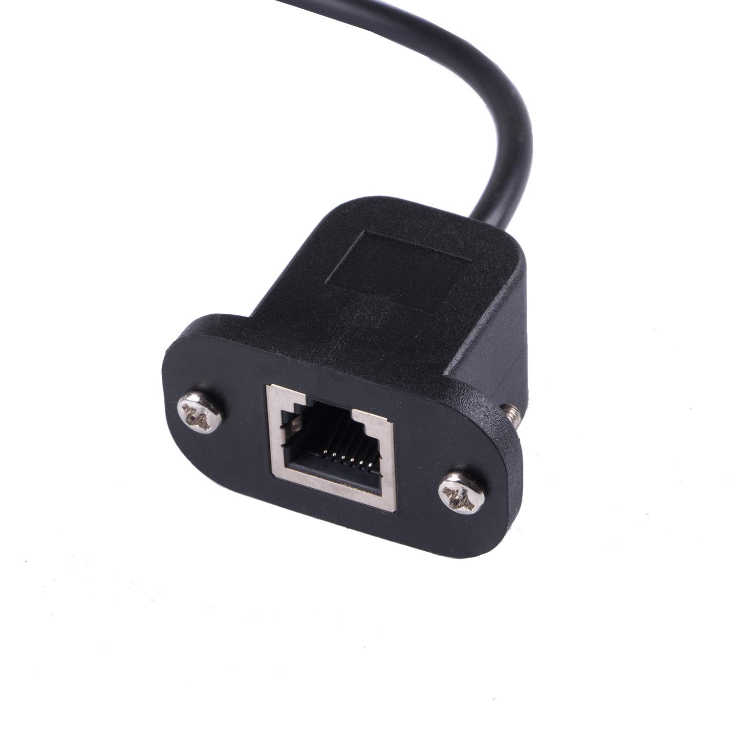 Suamdoen Rj11 6P4C Female To Dp 4P Male Telephone Panel Mount Lan Network Ethernet Extension Cable 15Cm
