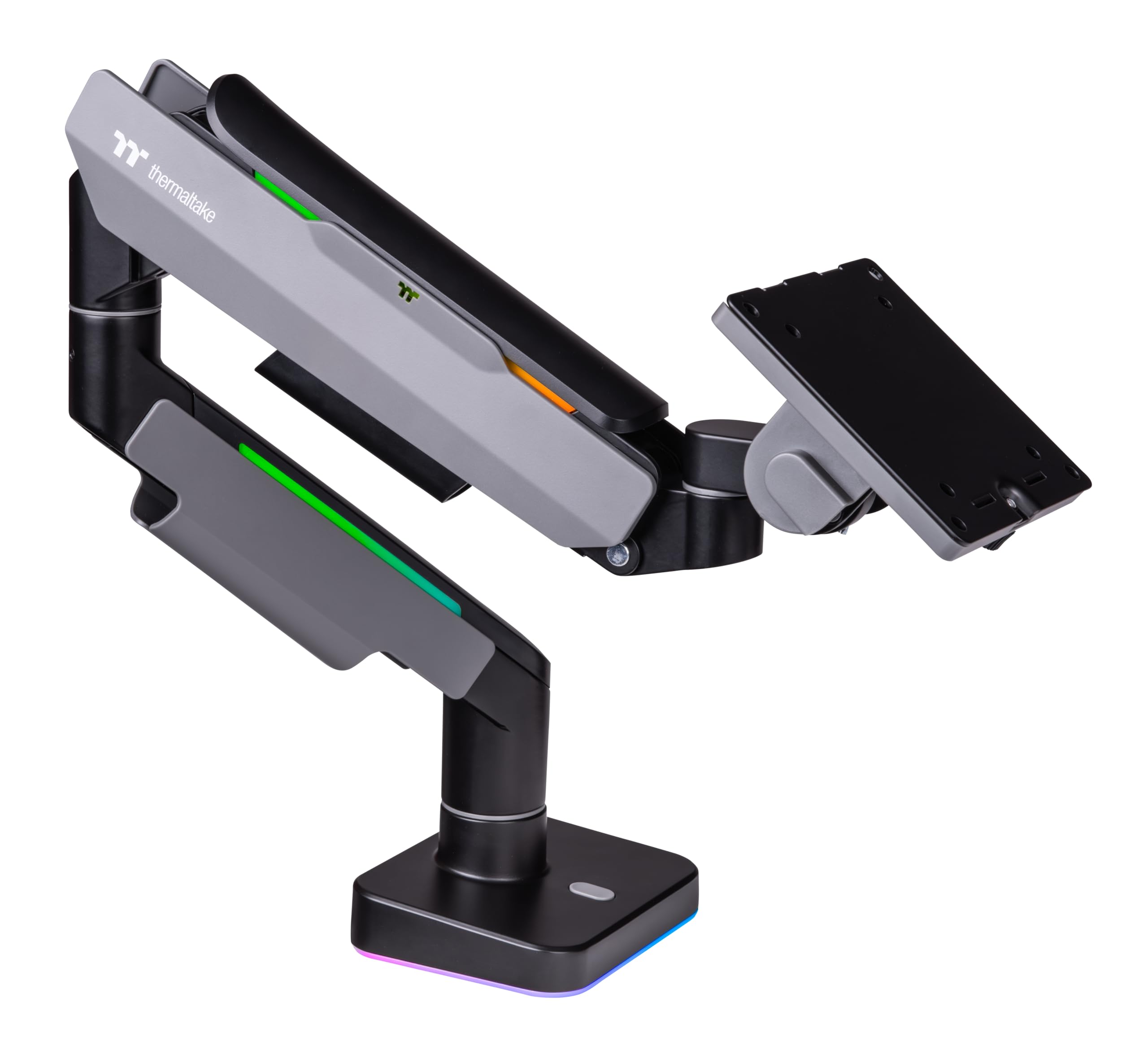 Thermaltake Single Heavy Duty RGB Monitor Arm for up to 49 inchs and 44 lbs Screen, 100 x 100 mm VESA Compatible, Wide Rage Move