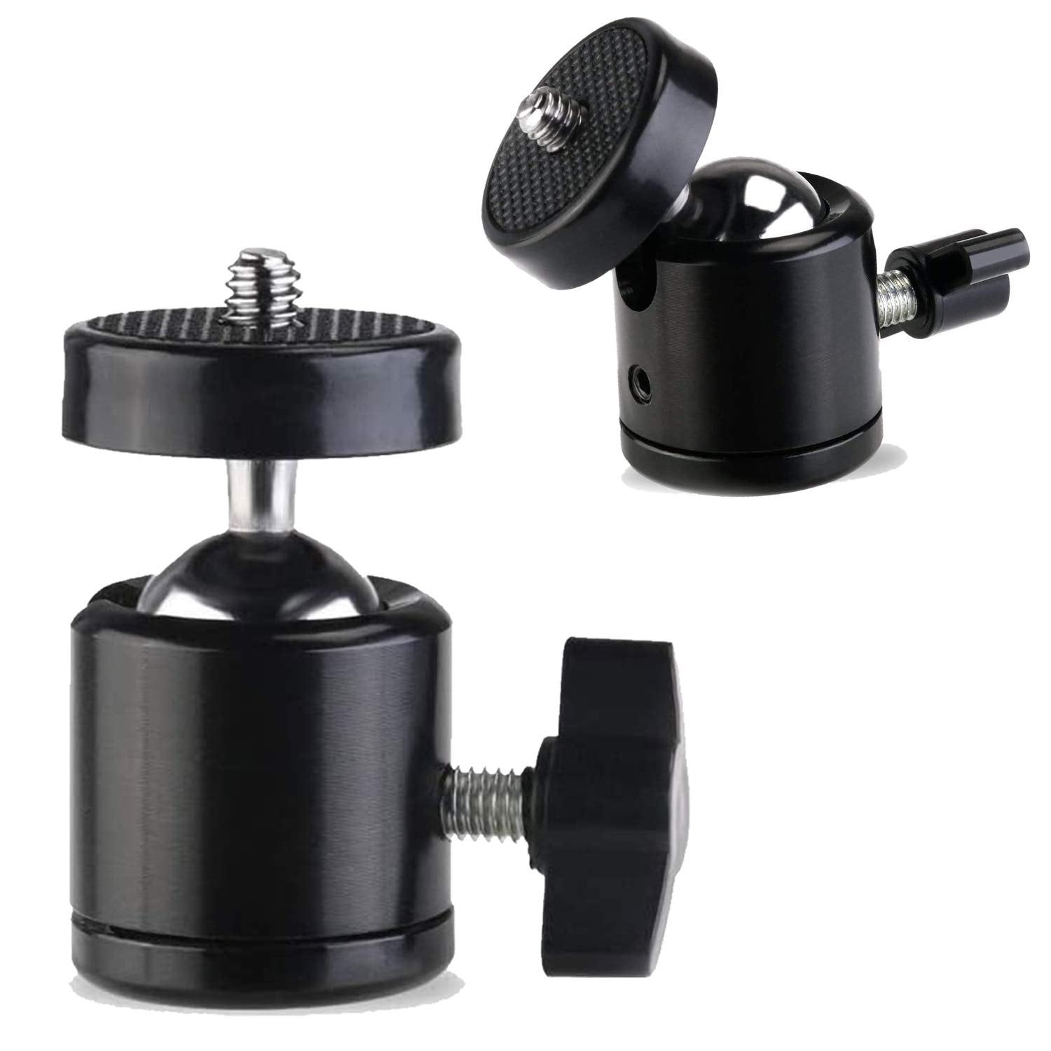 Universal 1/4'' Swivel Mini Ball Head Screw Tripod Mount(2 Pack), Eszkozta360 Degree Rotating Mount Base Adapter For Dslr Camera
