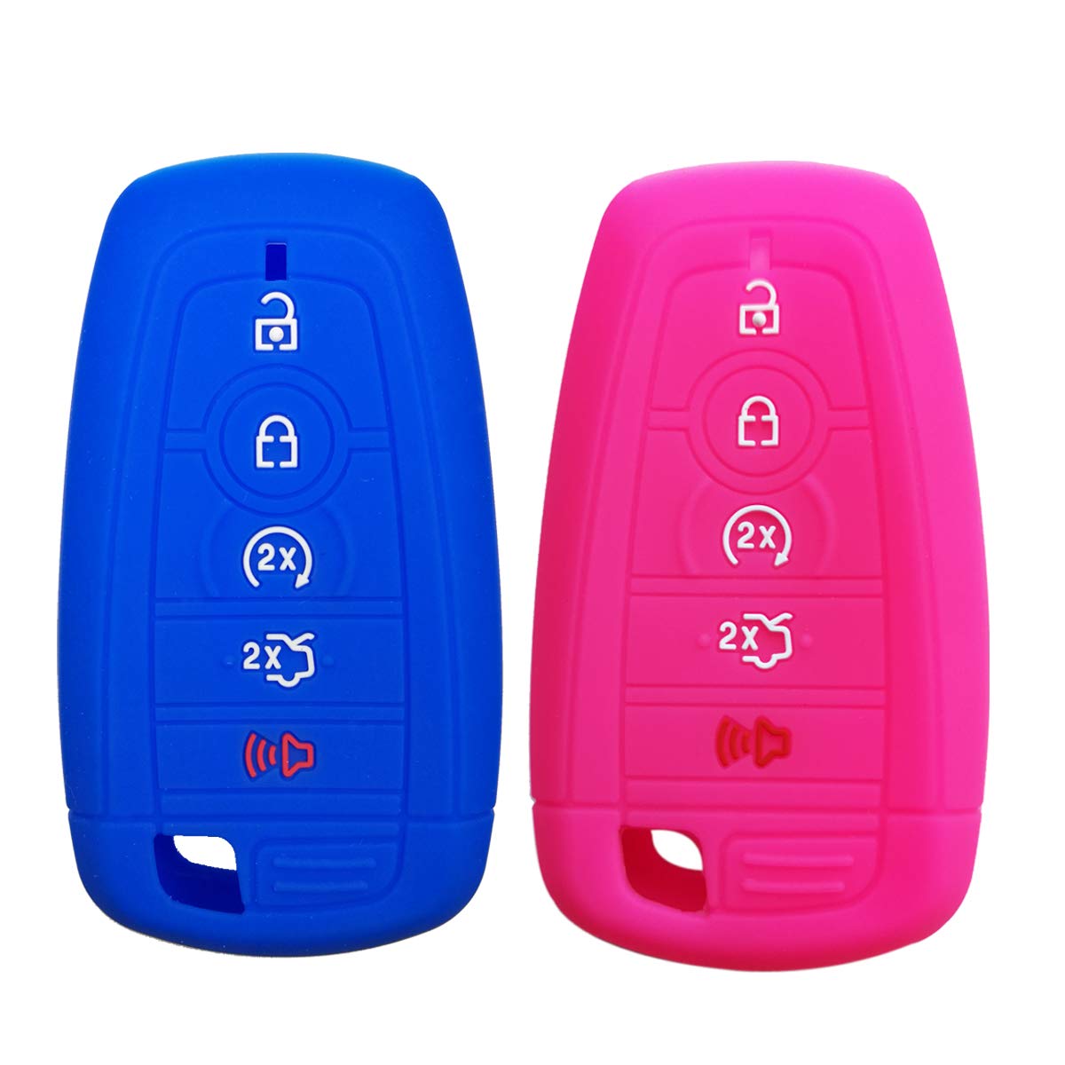 Coolbestda For 2018 2019 2020 2021 Ford Bronco Mustang Fusion Raptor F250 F350 F450 F550 Edge Explorer Expedition 2Pcs Keyless E