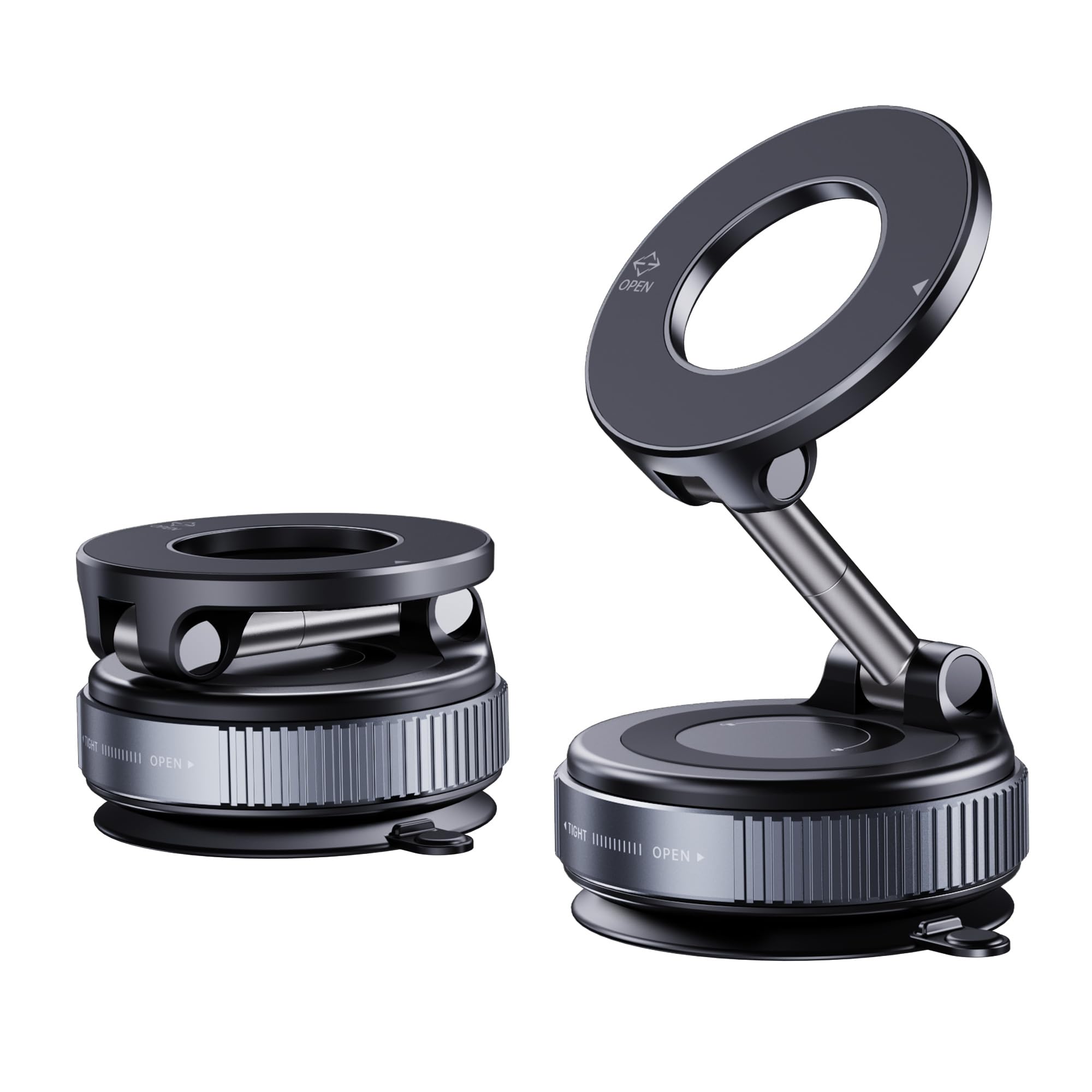 Lnkxt Magnetic Phone Holder For Car,Vacuum Suction Cup Phone Mount,Magsafe Car Mount For Iphone, No Need Charge,Folding Holder F