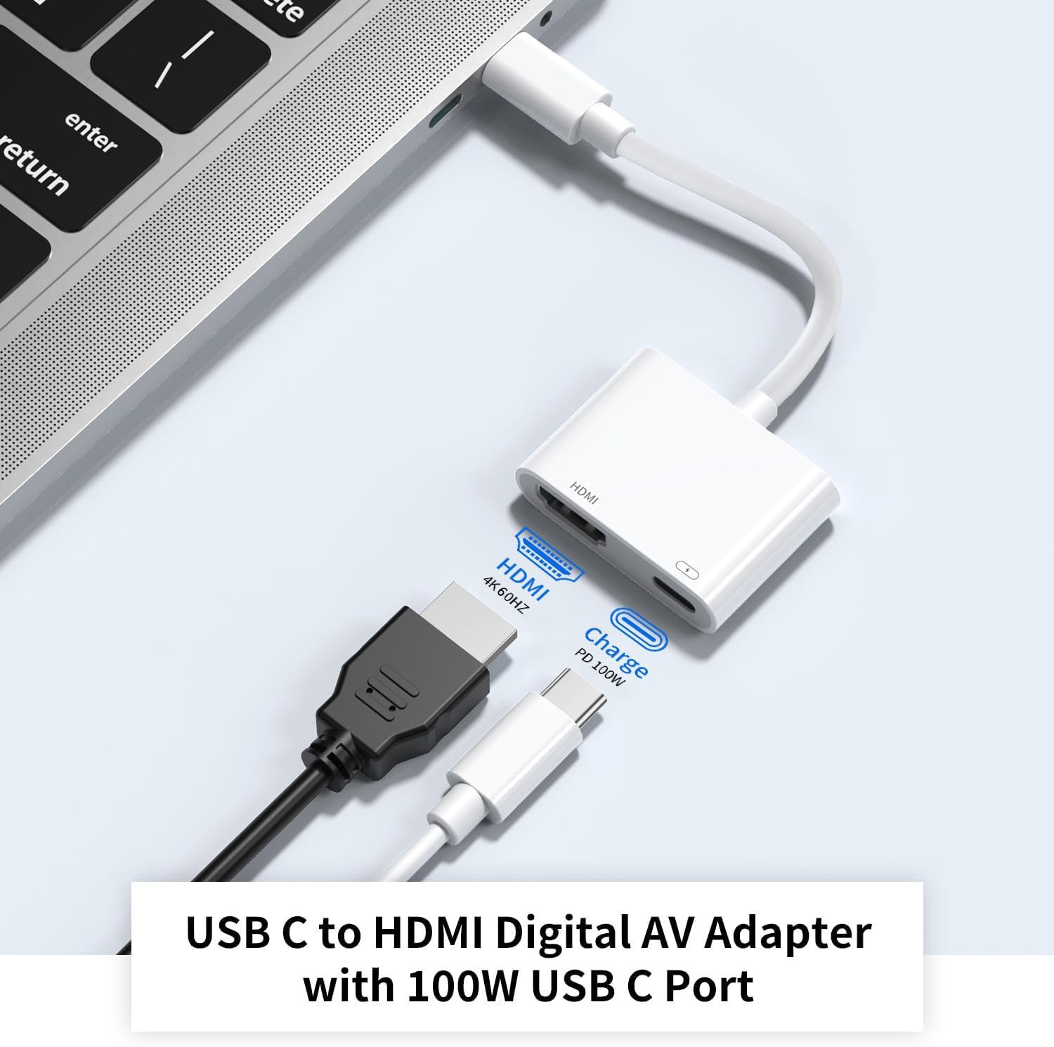 Usb-C To Hdmi Adapter 4K@60Hz For Iphone 15 16 Macbook Pro Air Ipad Pro, Usb 3.1 Type C Digital Av Hdmi 2.0 Cord Compatible With
