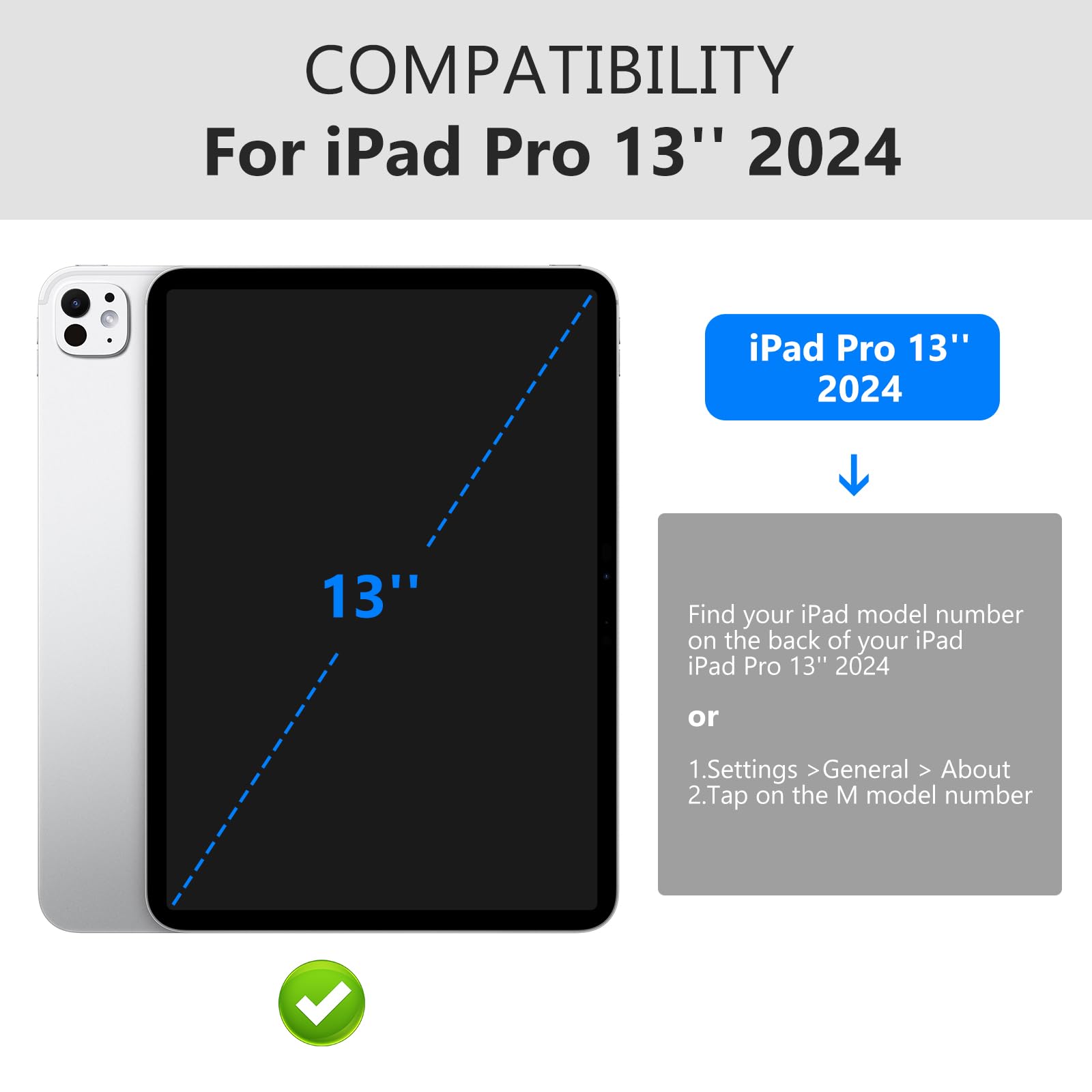 Cobak Case For Ipad Pro 13 Inch 2024 (7Th Gen) Released, Slim Stand Translucent Back Shell Protective Smart Cover With Auto Slee