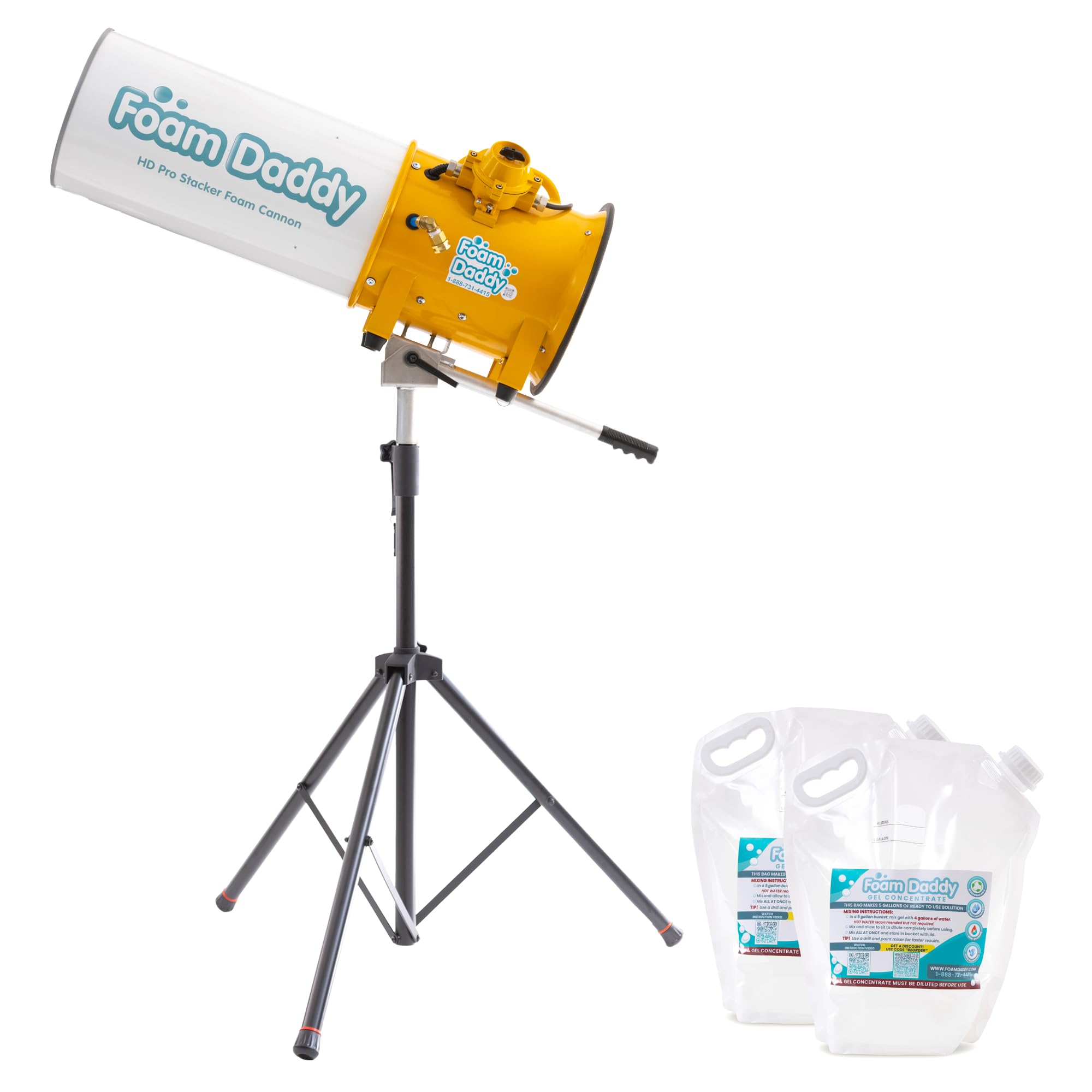 FoamDaddy HD Pro Stacker Foam Cannon - Brandable High-Output Metal Machine for Professional & Large Scale Events - Covers 30x30f