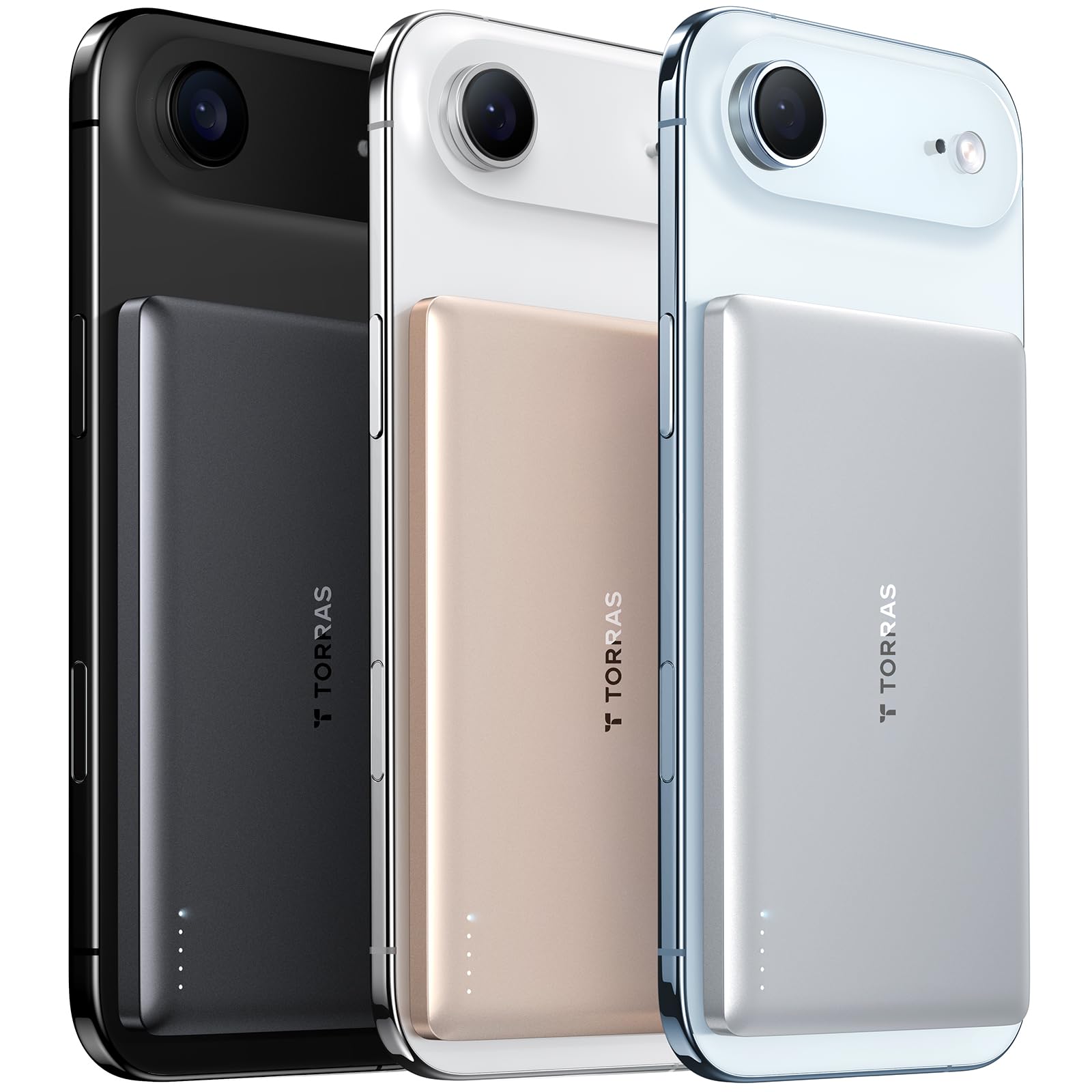 TORRAS MiniMag Power Bank, Ultra Slim 5,000mAh Wireless Portable Charger with USB-C Cable, Fast Charging iPhone Air MagSafe Batt