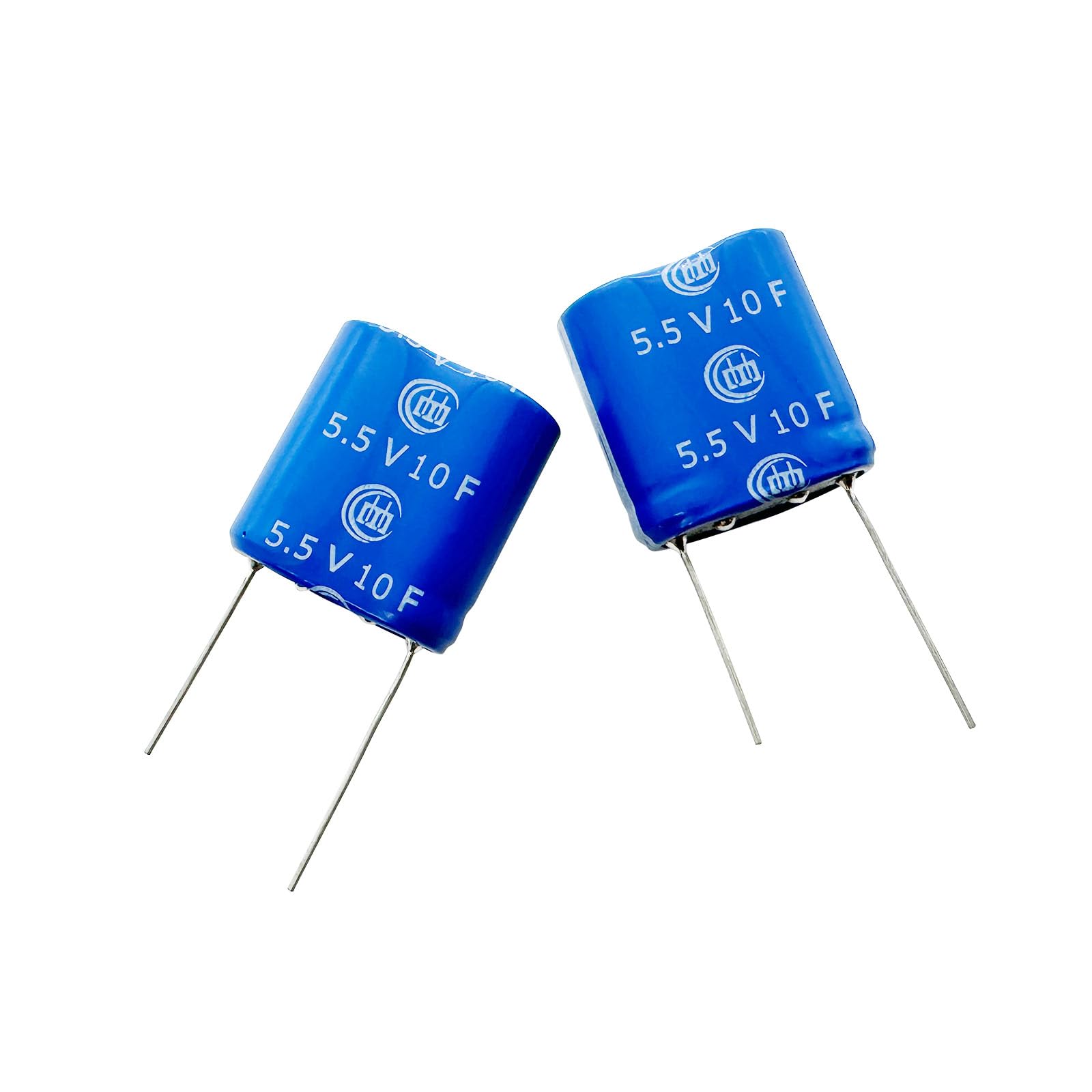 Cermant 2 Pcs 13X26X27Mm(0.51X1.02X1.06In) Super Capacitor 5.5V 10F Super Farad Capacitance Winding Type Energy Storage For On B