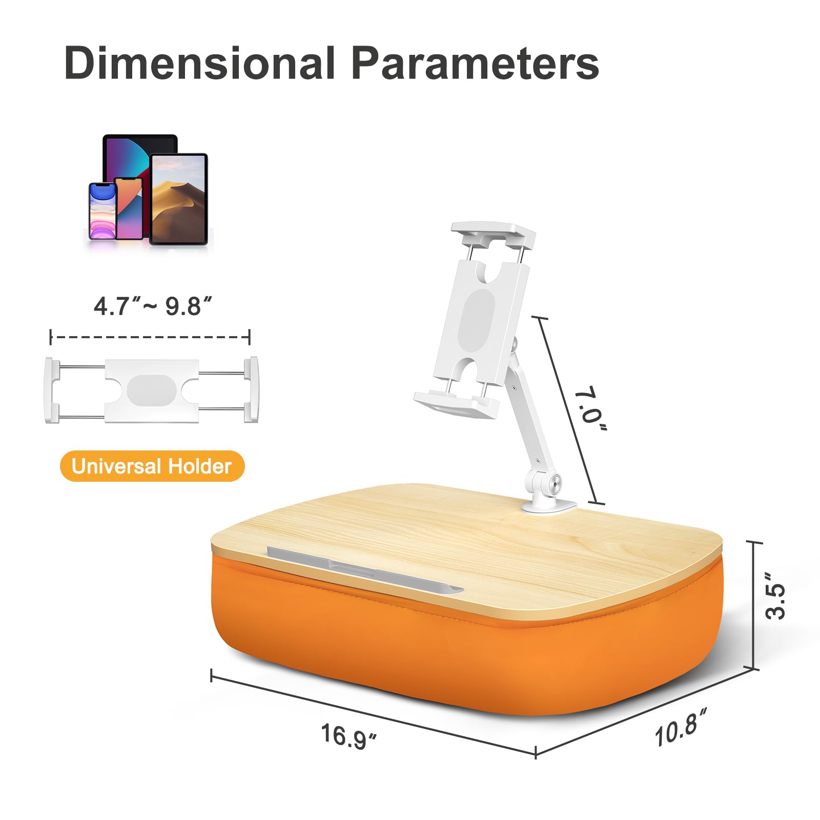 Ergonov Cozy Kindle Pillow Stand With 360? Adjustable Tablet Holder, Wooden Panel, Ipad Stand For Hands Free Reading In Bed, Cou