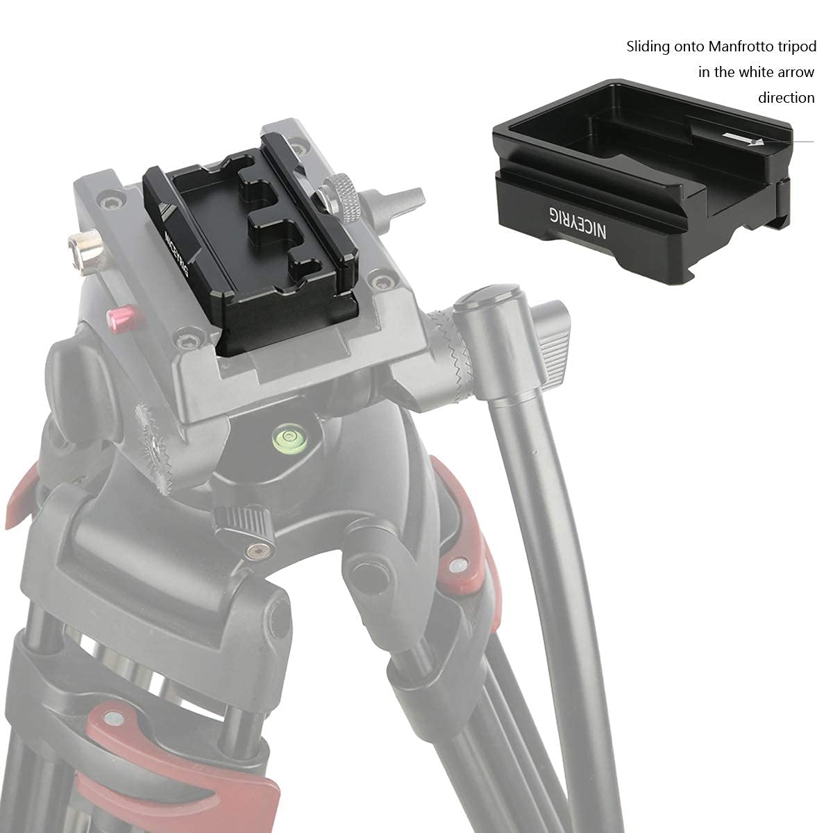 Niceyrig Quick Release Clamp For Arca Swiss Standard, With Bottom Plate For Manfrotto 577/501/504/701, Gimbal Tripod Switch Adap