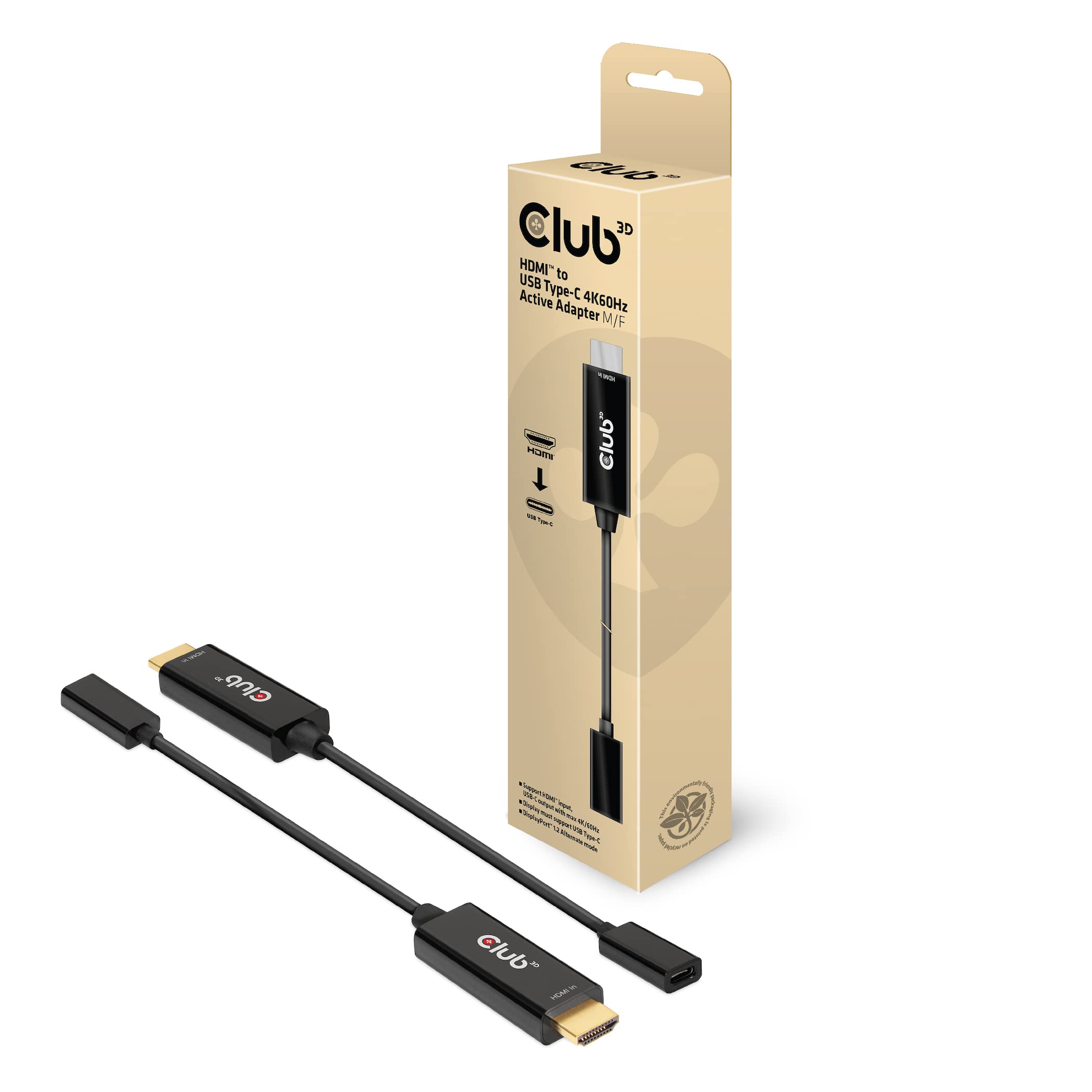 Club3D Active Hdmi To Usb Type C Adapter 4K60Hz Stb